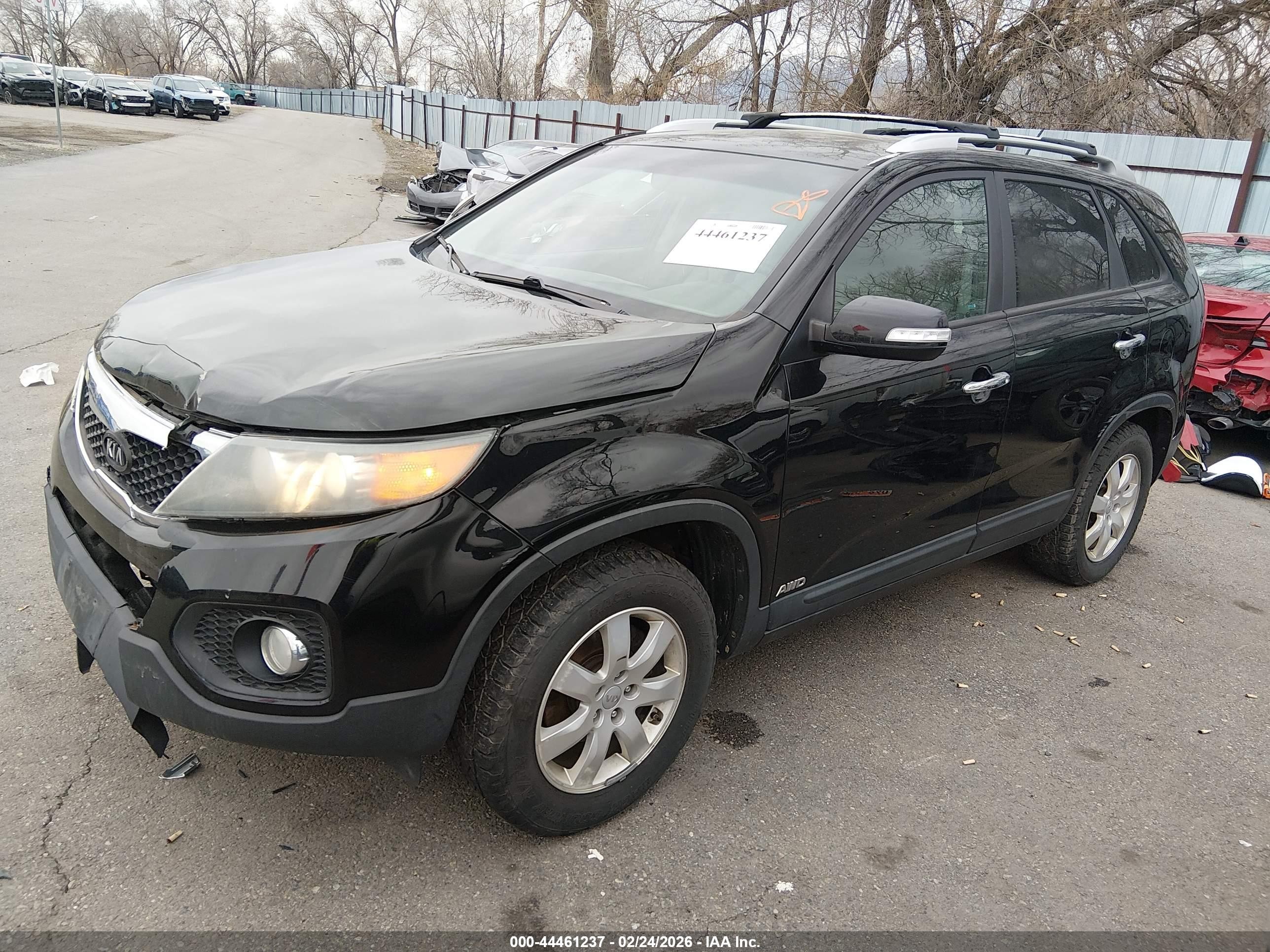 2012 Kia Sorento Lx Black vin: 5XYKTDA6XCG206550