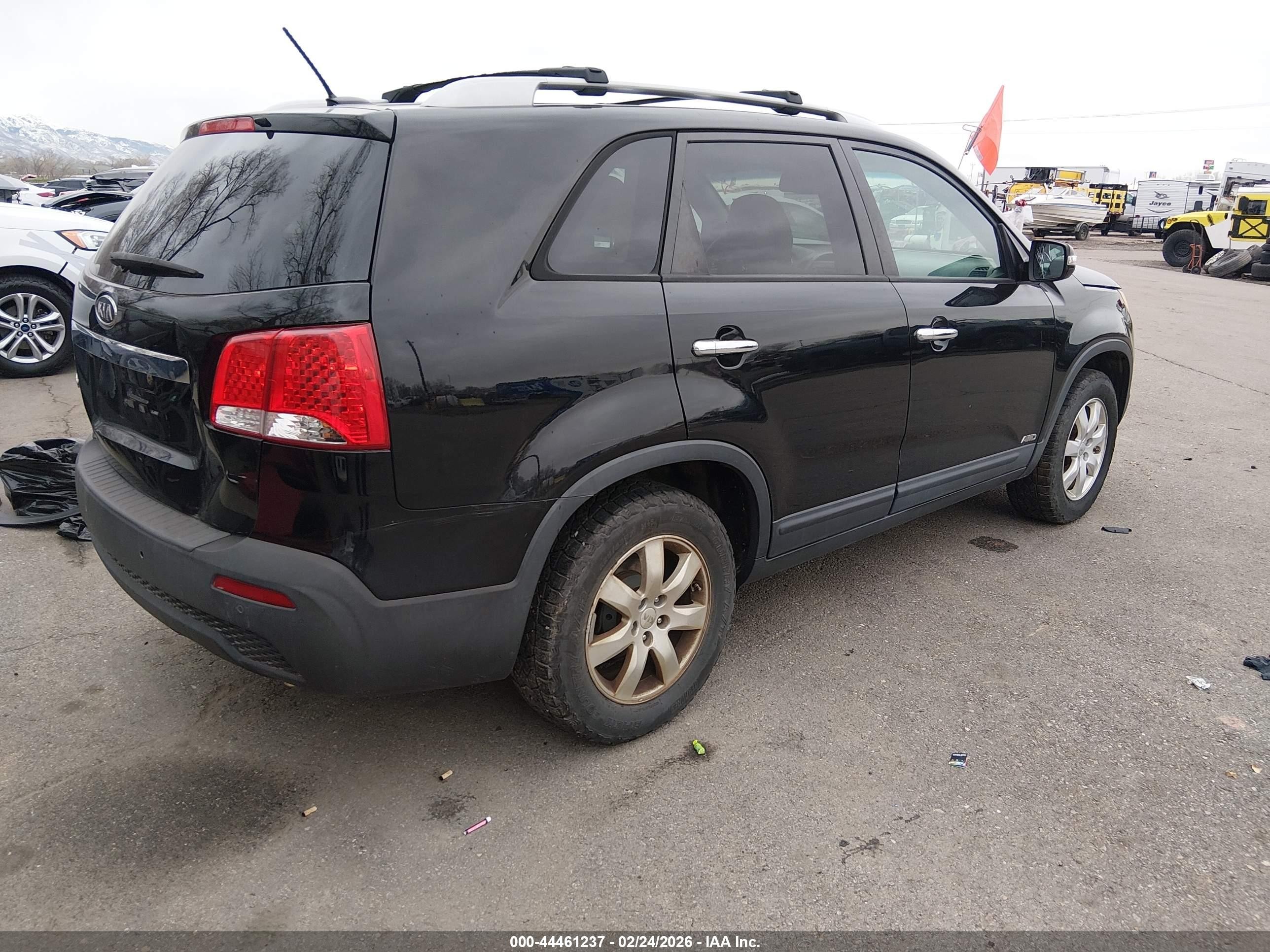 2012 Kia Sorento Lx Black vin: 5XYKTDA6XCG206550