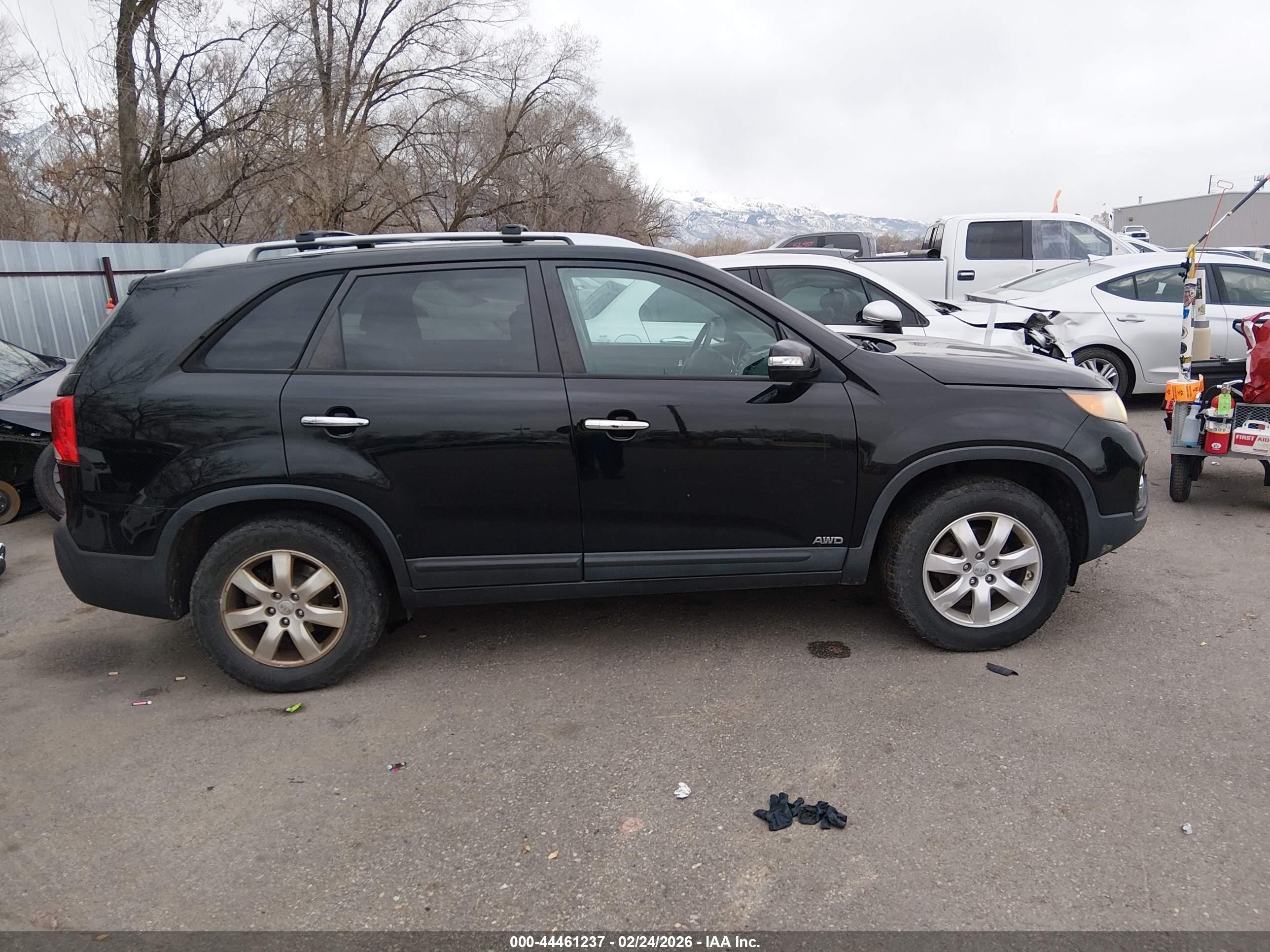 2012 Kia Sorento Lx Black vin: 5XYKTDA6XCG206550