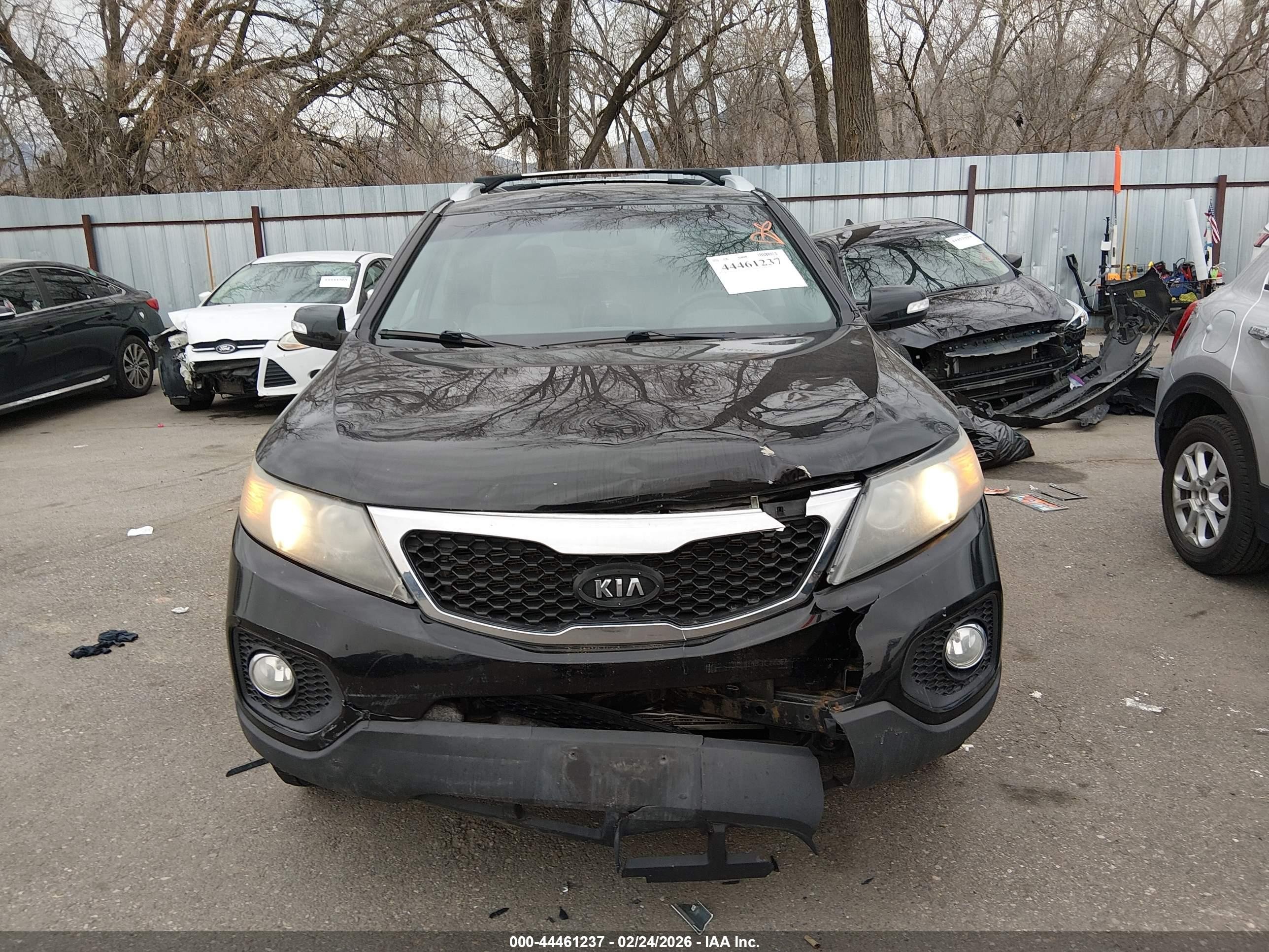 2012 Kia Sorento Lx Black vin: 5XYKTDA6XCG206550