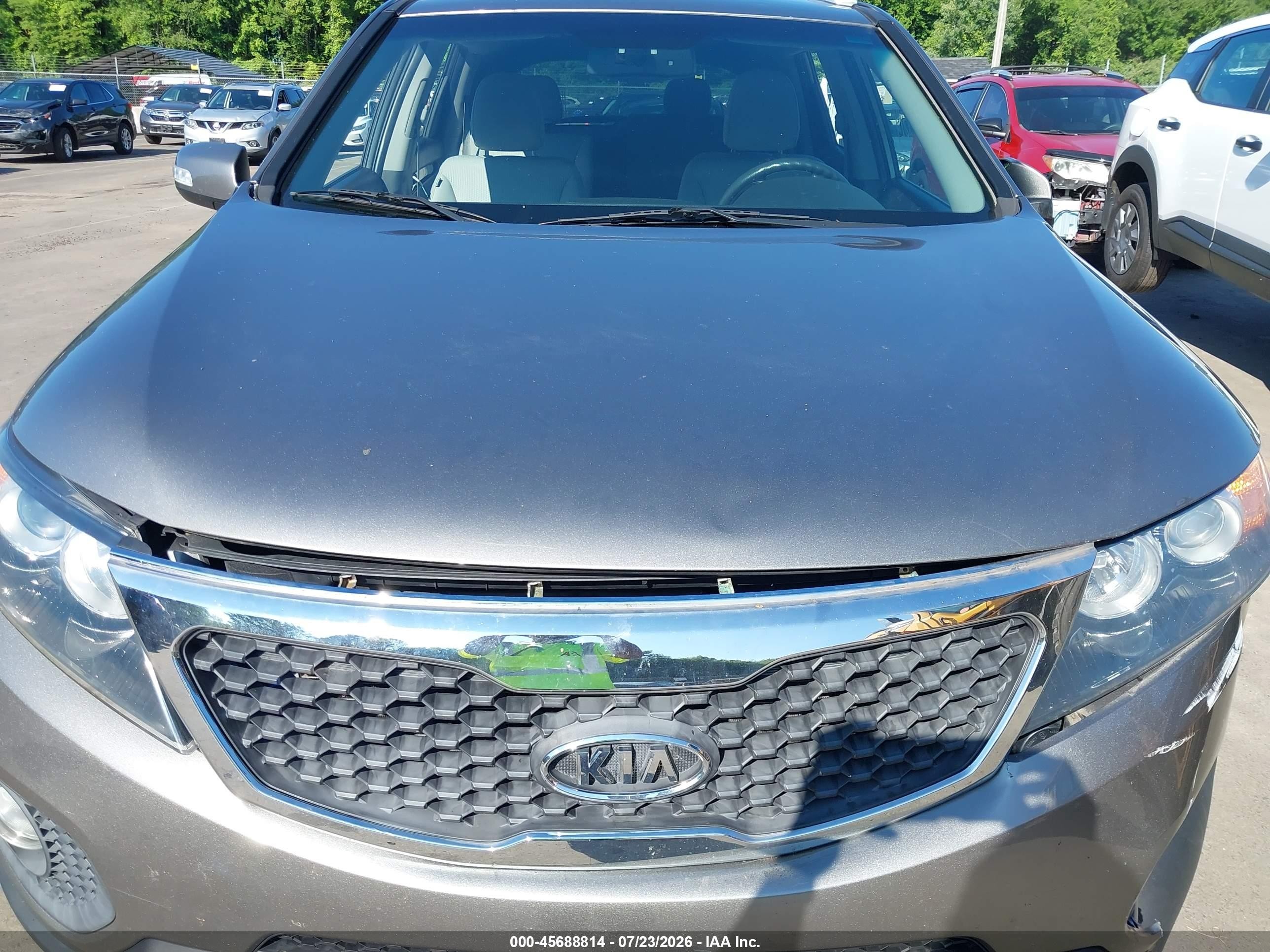 2012 Kia Sorento Lx Gray vin: 5XYKTDA6XCG269163