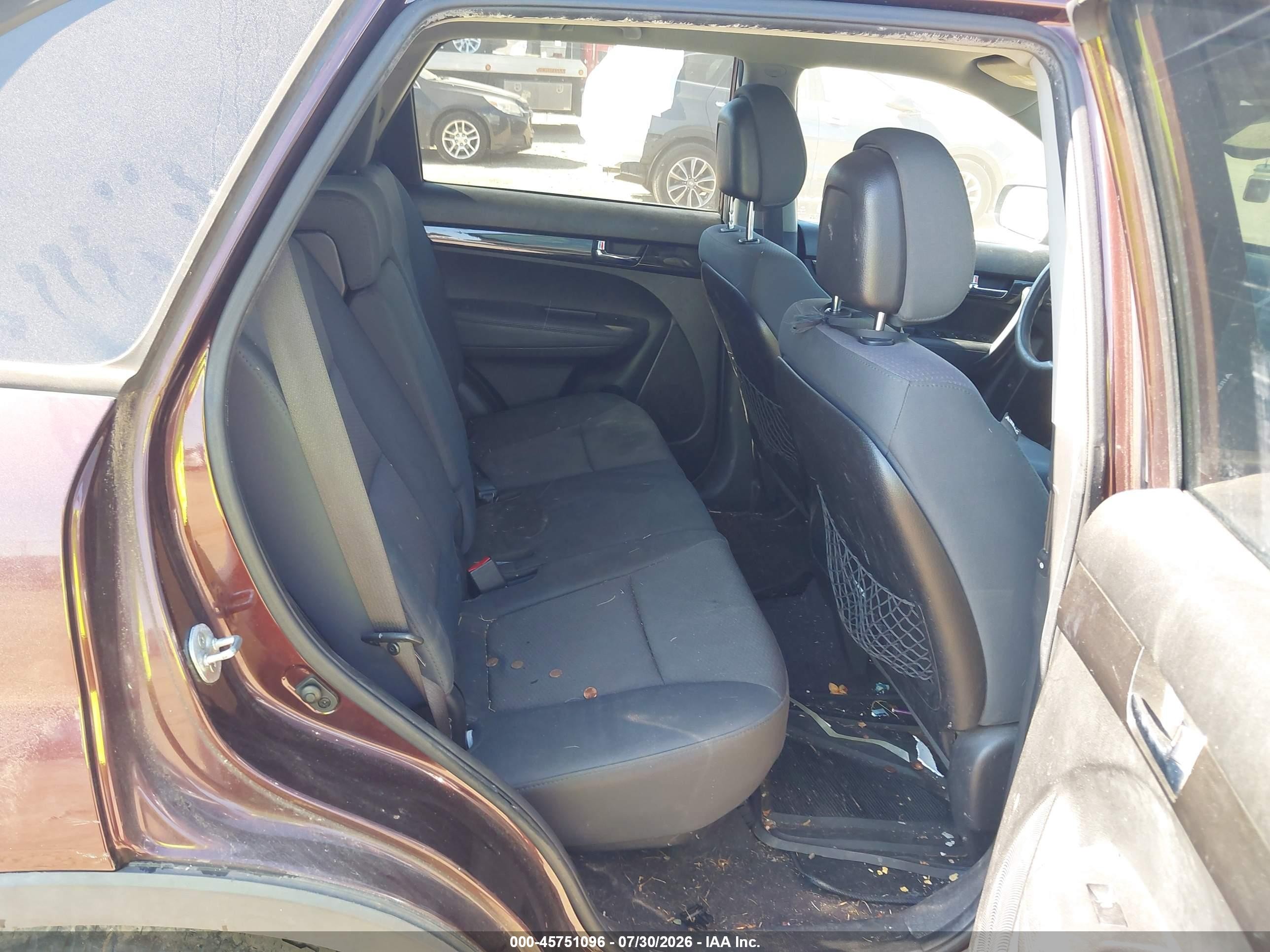 2012 Kia Sorento Lx Maroon vin: 5XYKTDA6XCG278686