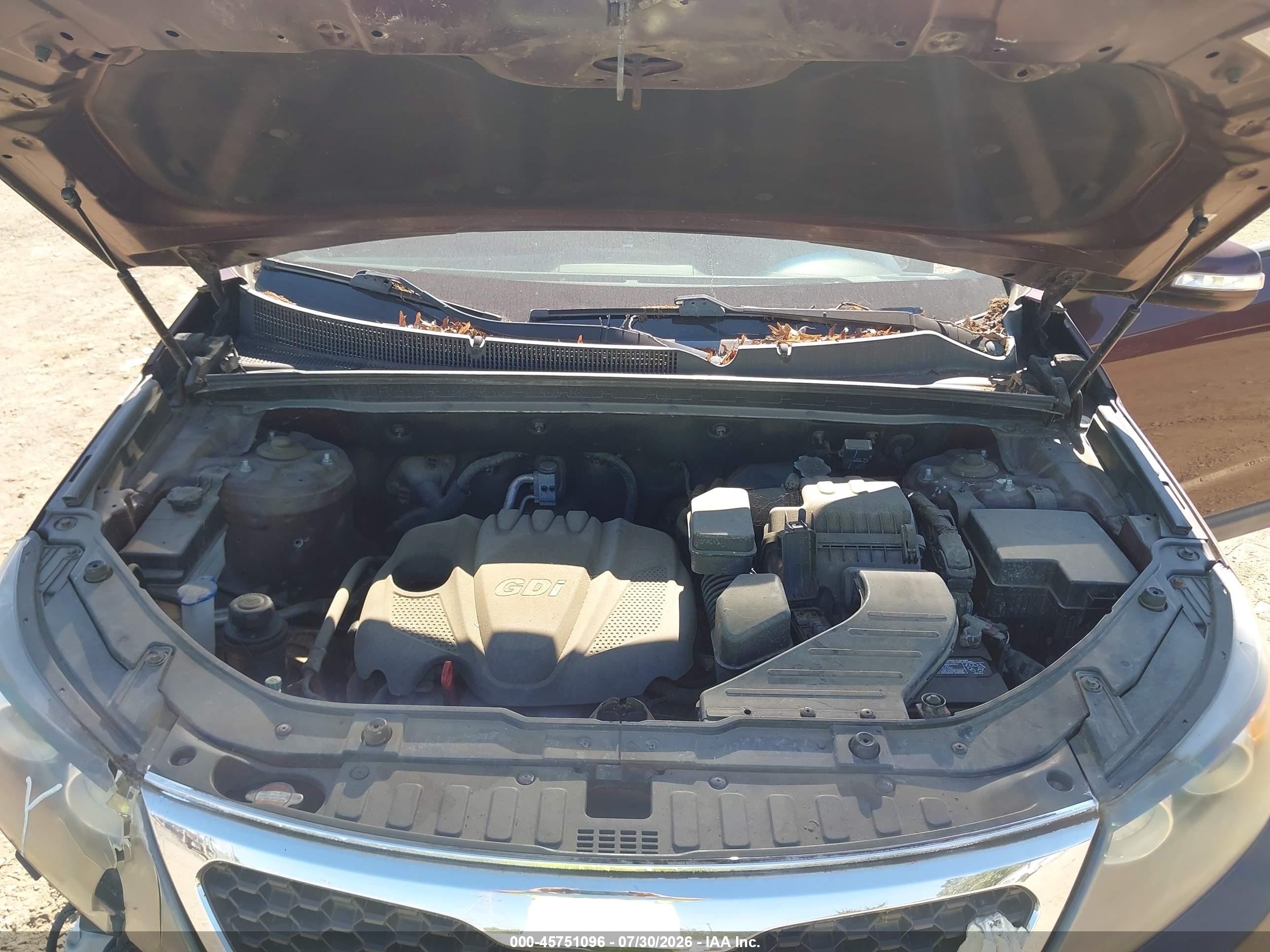 2012 Kia Sorento Lx Maroon vin: 5XYKTDA6XCG278686