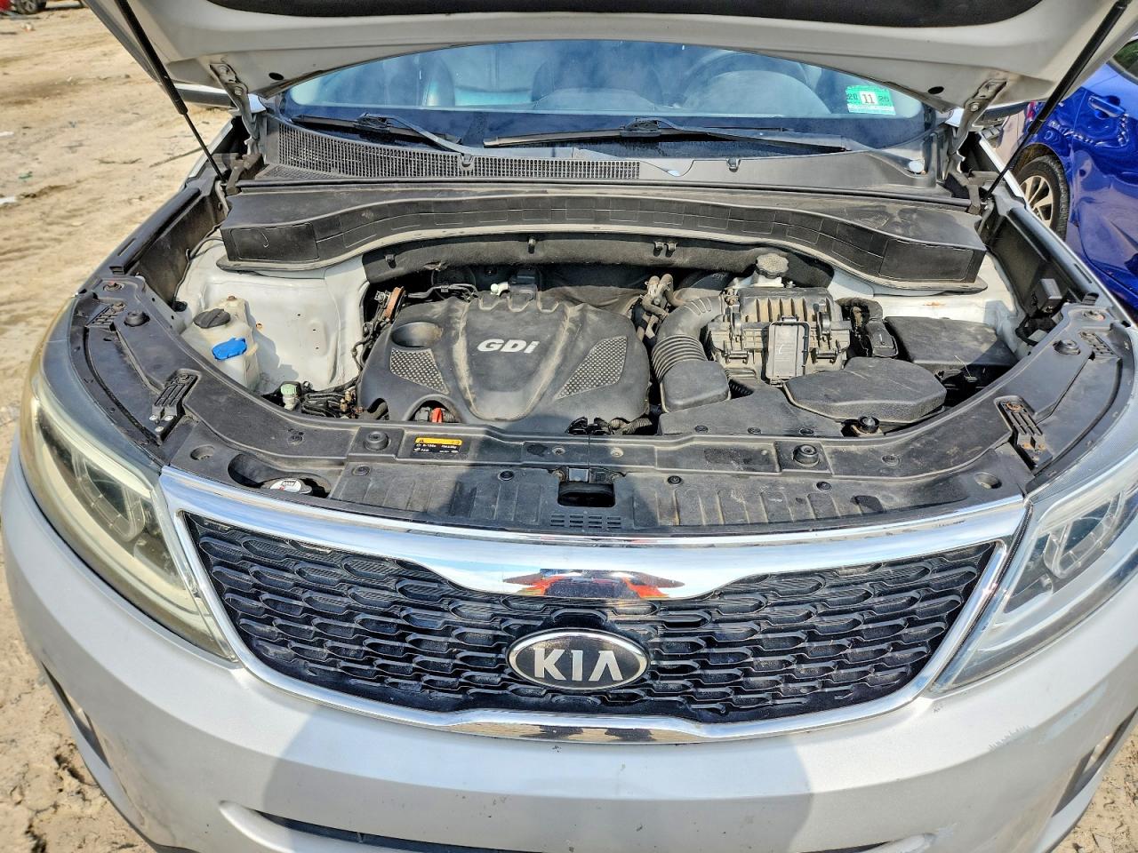 2014 Kia Sorento Lx Silver vin: 5XYKTDA6XEG500890