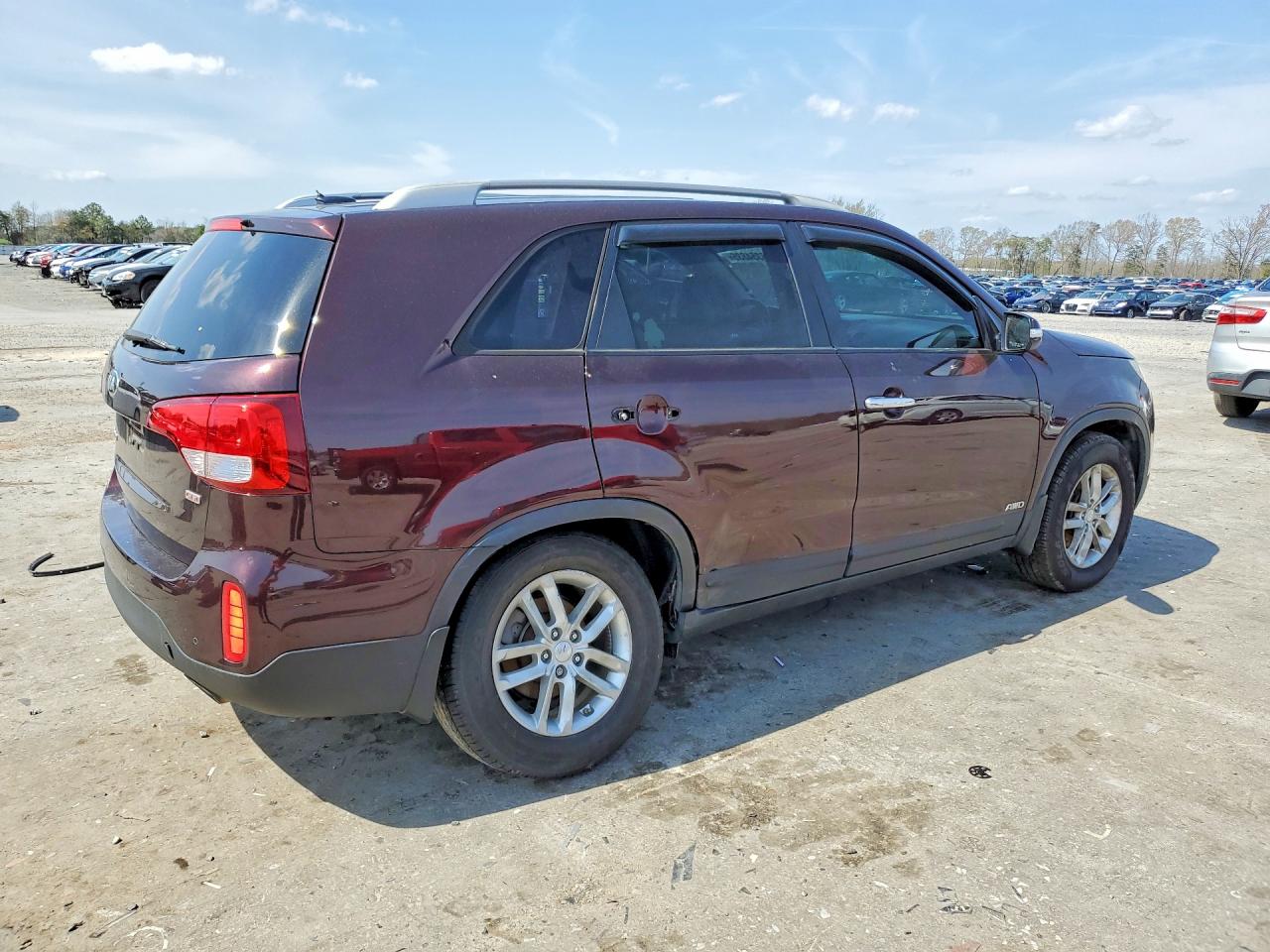 2015 Kia Sorento Lx Purple vin: 5XYKTDA6XFG636762