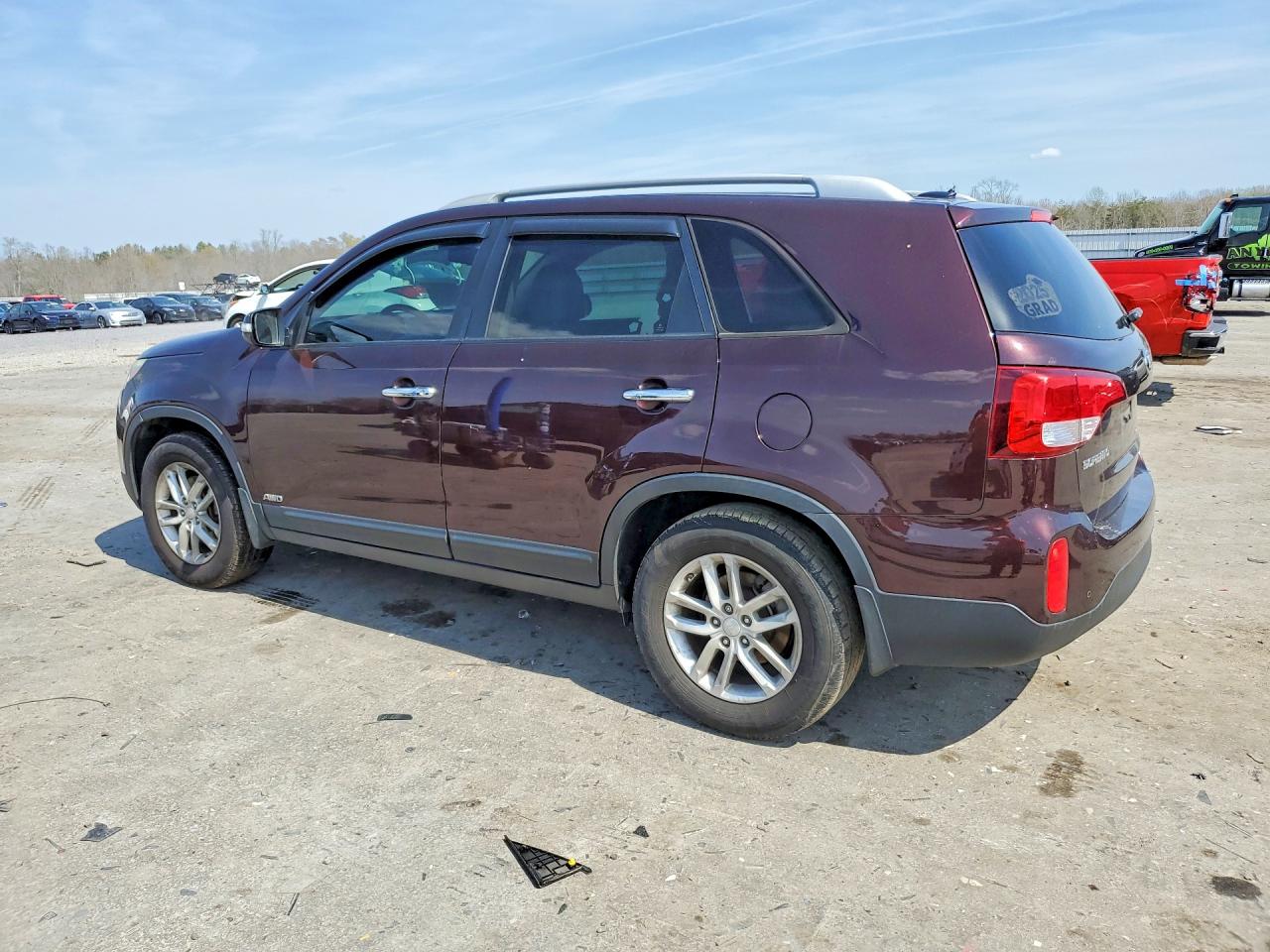 2015 Kia Sorento Lx Purple vin: 5XYKTDA6XFG636762