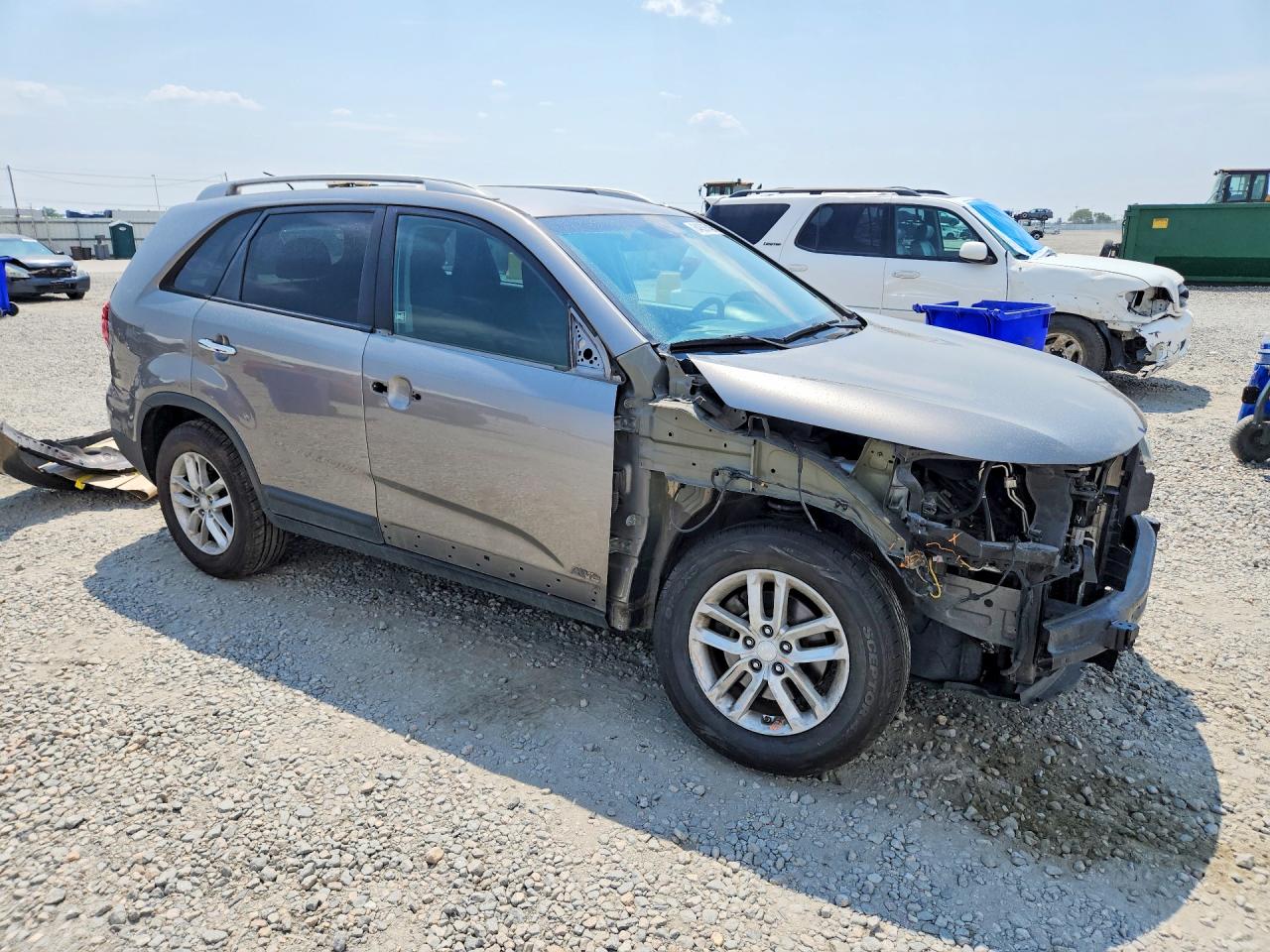 2015 Kia Sorento Lx Gray vin: 5XYKTDA70FG650145