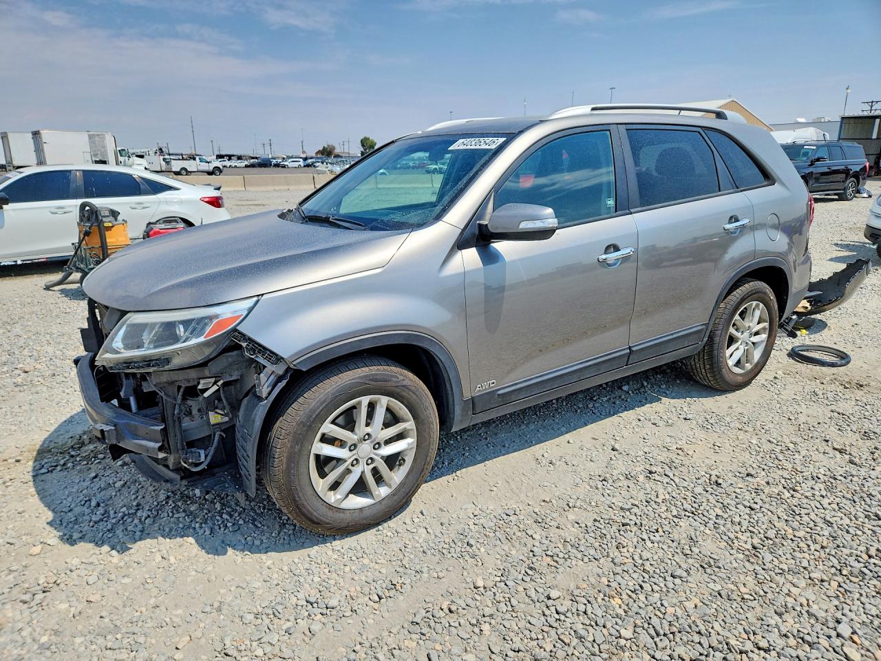2015 Kia Sorento Lx Gray vin: 5XYKTDA70FG650145