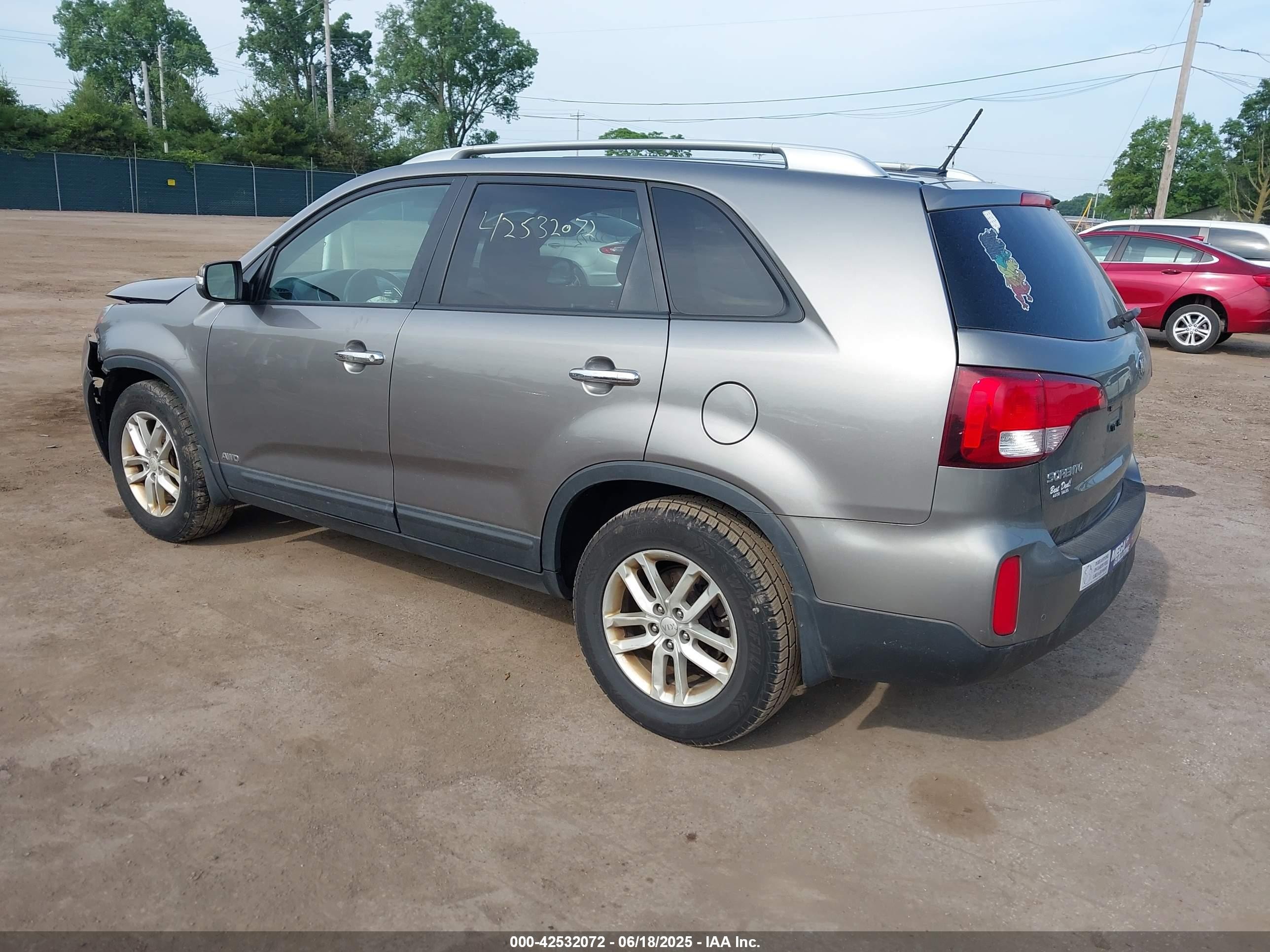 2014 Kia Sorento Lx V6 Желто-коричневый vin: 5XYKTDA71EG446842