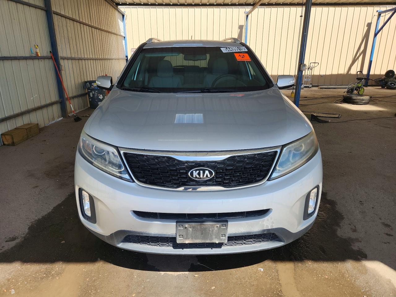 2014 Kia Sorento Lx Silver vin: 5XYKTDA71EG475001