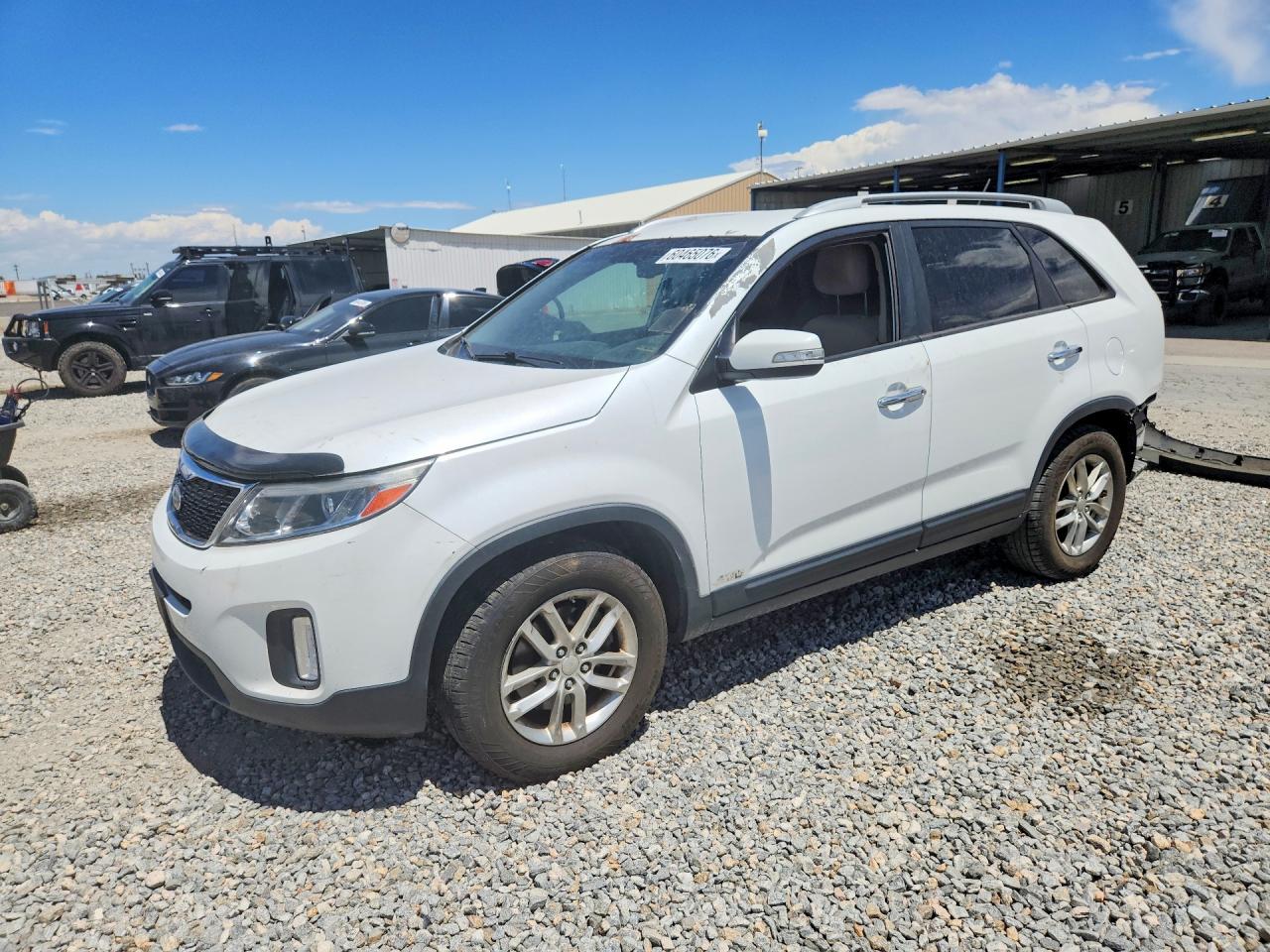 2014 Kia Sorento Lx White vin: 5XYKTDA72EG482457