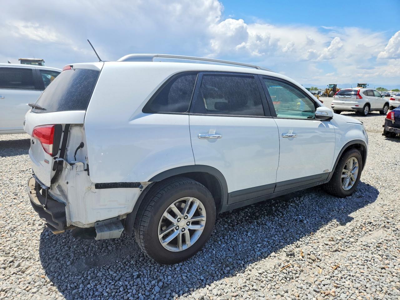 2014 Kia Sorento Lx White vin: 5XYKTDA72EG482457