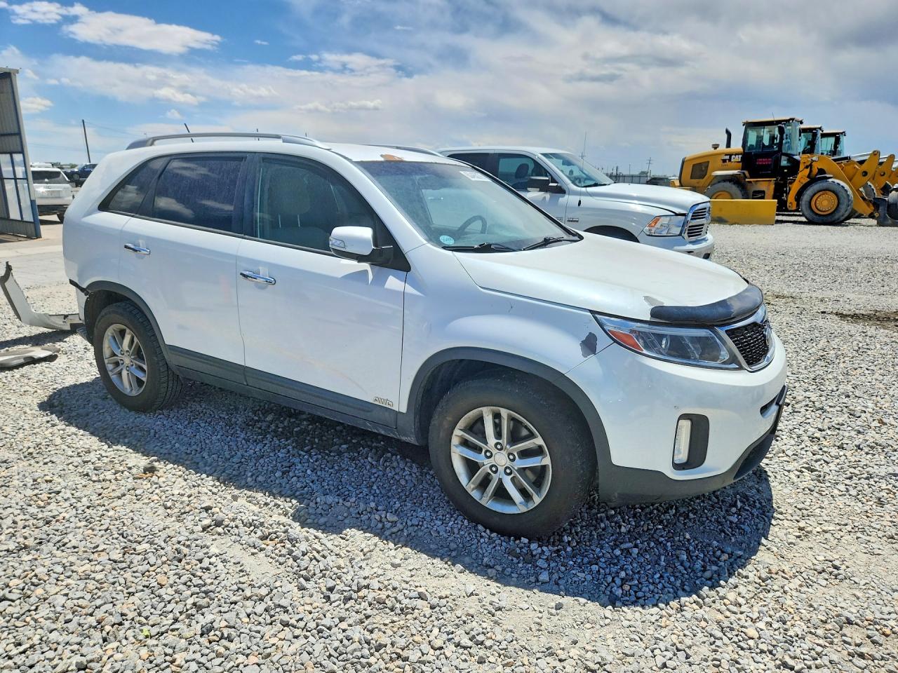 2014 Kia Sorento Lx White vin: 5XYKTDA72EG482457