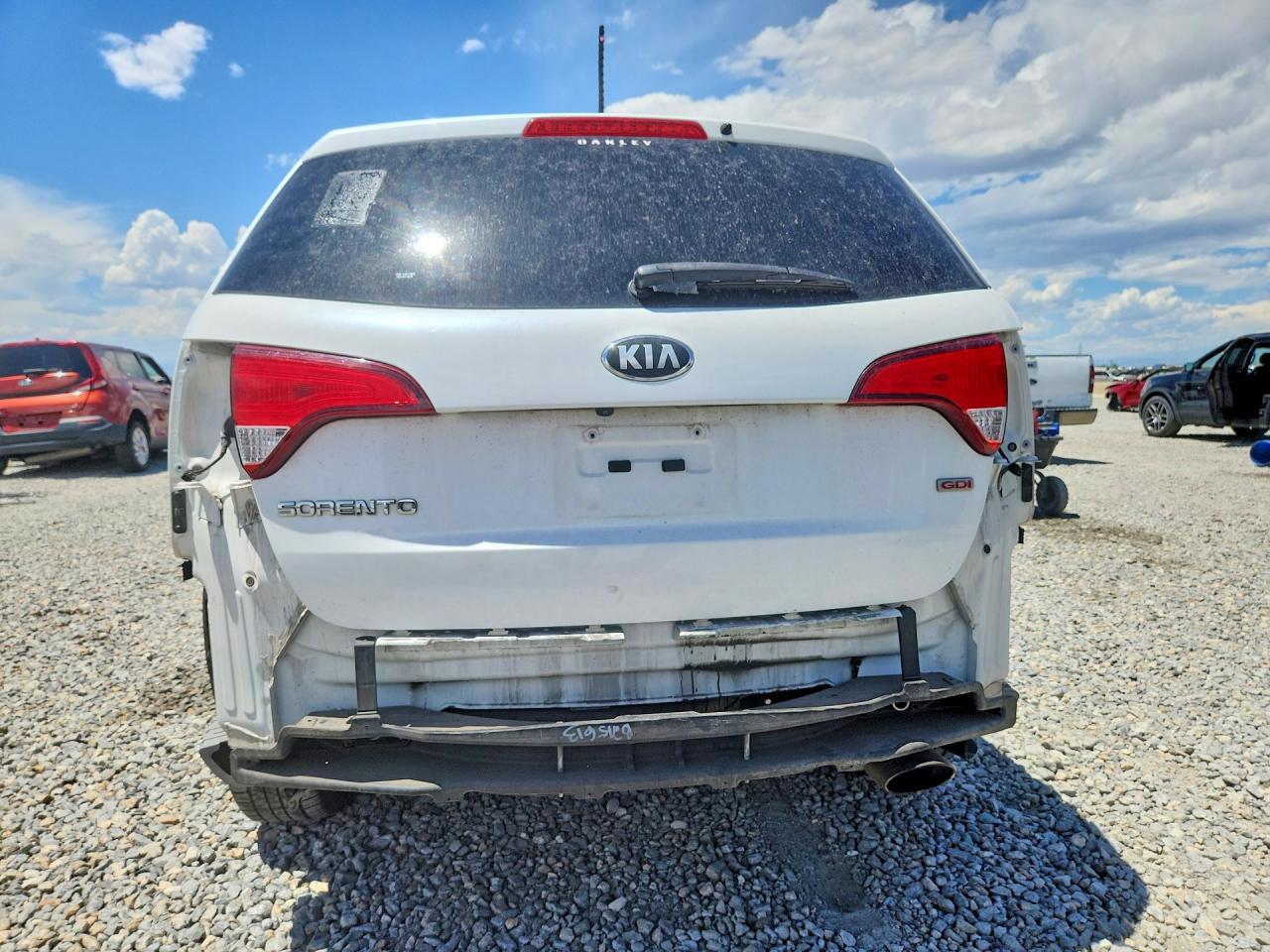 2014 Kia Sorento Lx White vin: 5XYKTDA72EG482457