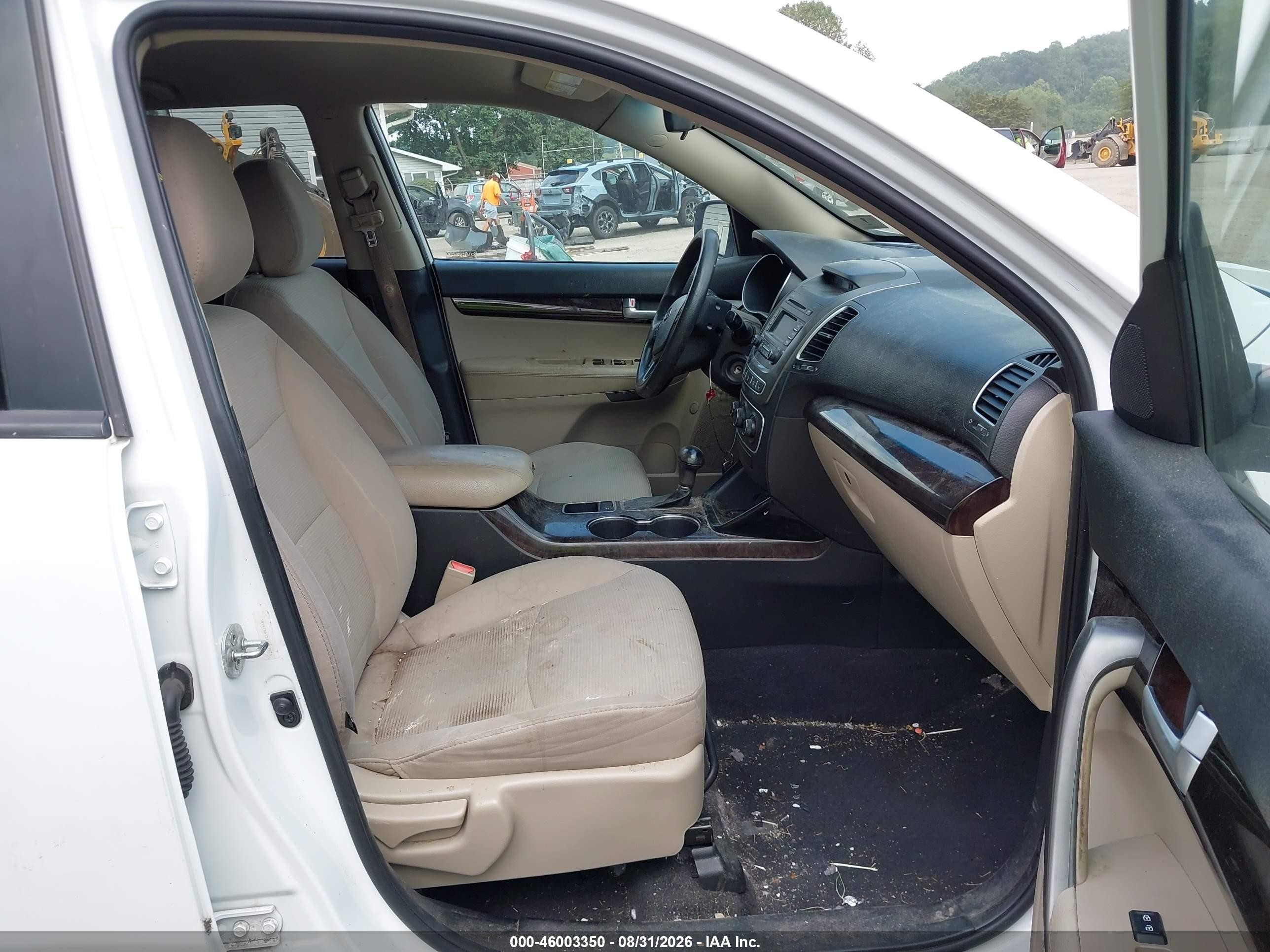 2015 Kia Sorento Lx V6 White vin: 5XYKTDA72FG564075