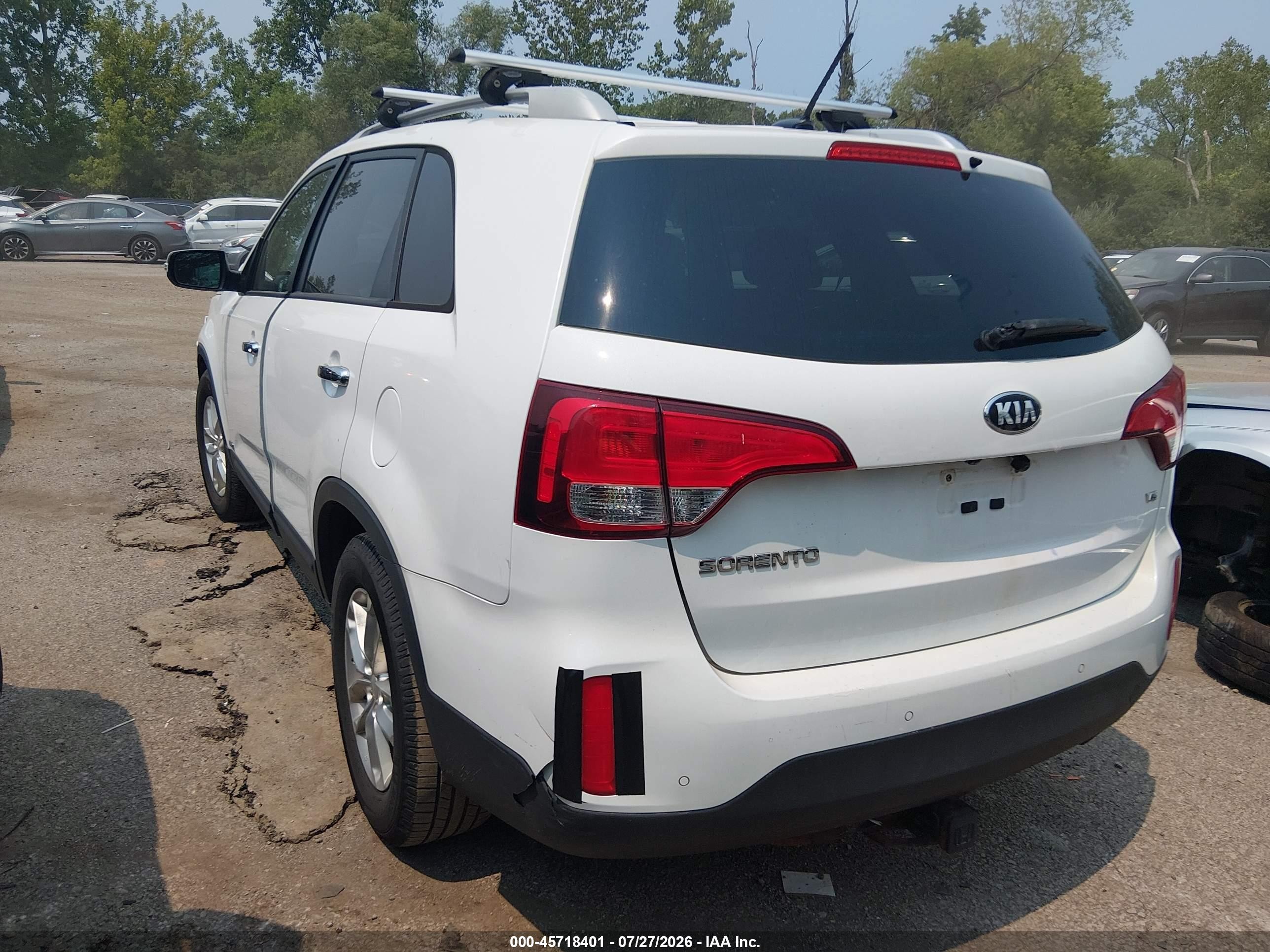 2015 Kia Sorento Lx V6 Белый vin: 5XYKTDA72FG611542