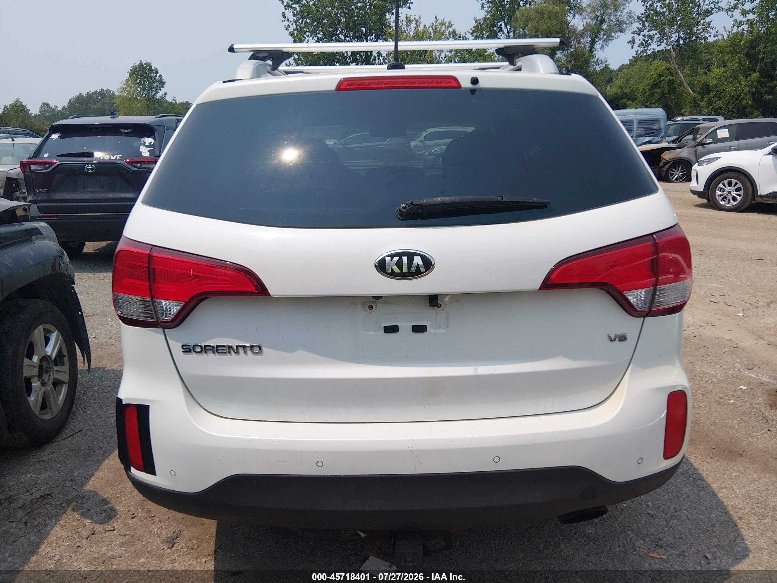2015 Kia Sorento Lx V6 Белый vin: 5XYKTDA72FG611542