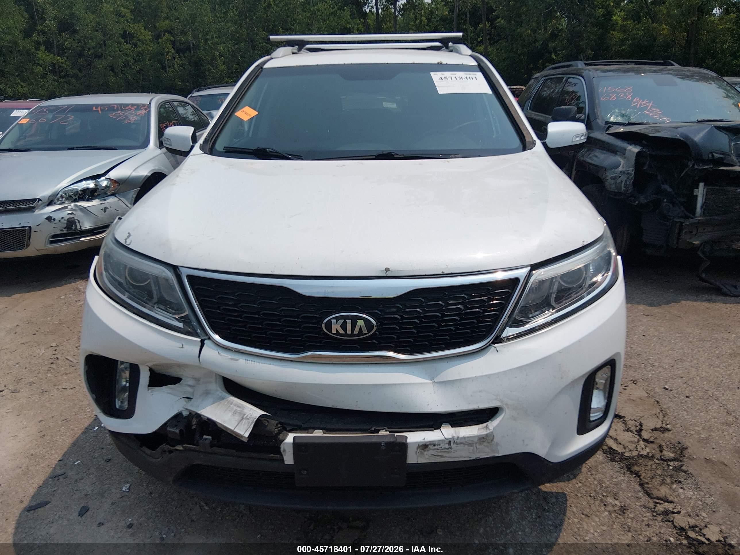 2015 Kia Sorento Lx V6 Белый vin: 5XYKTDA72FG611542