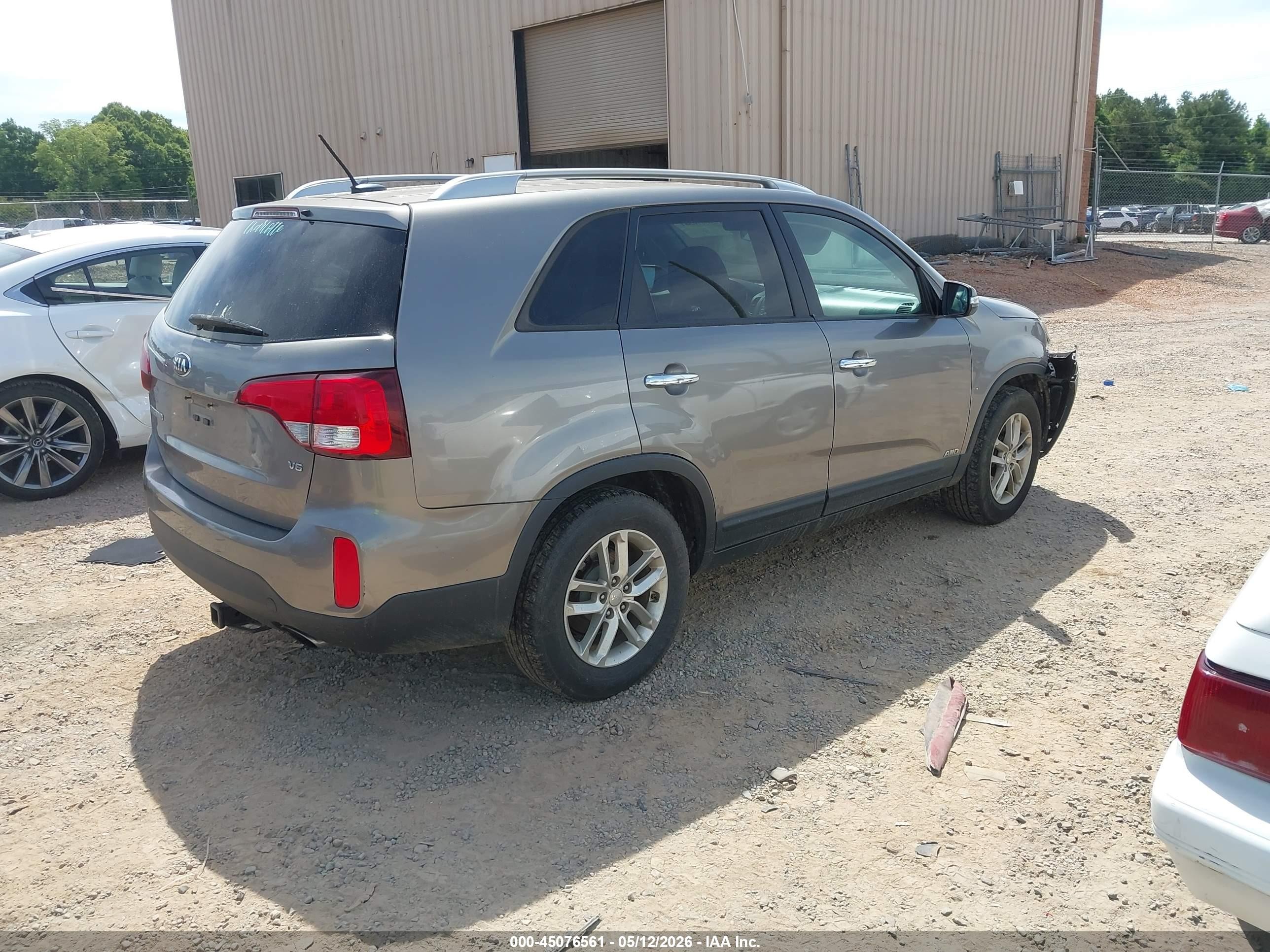 2015 Kia Sorento Lx V6 Gray vin: 5XYKTDA72FG659090