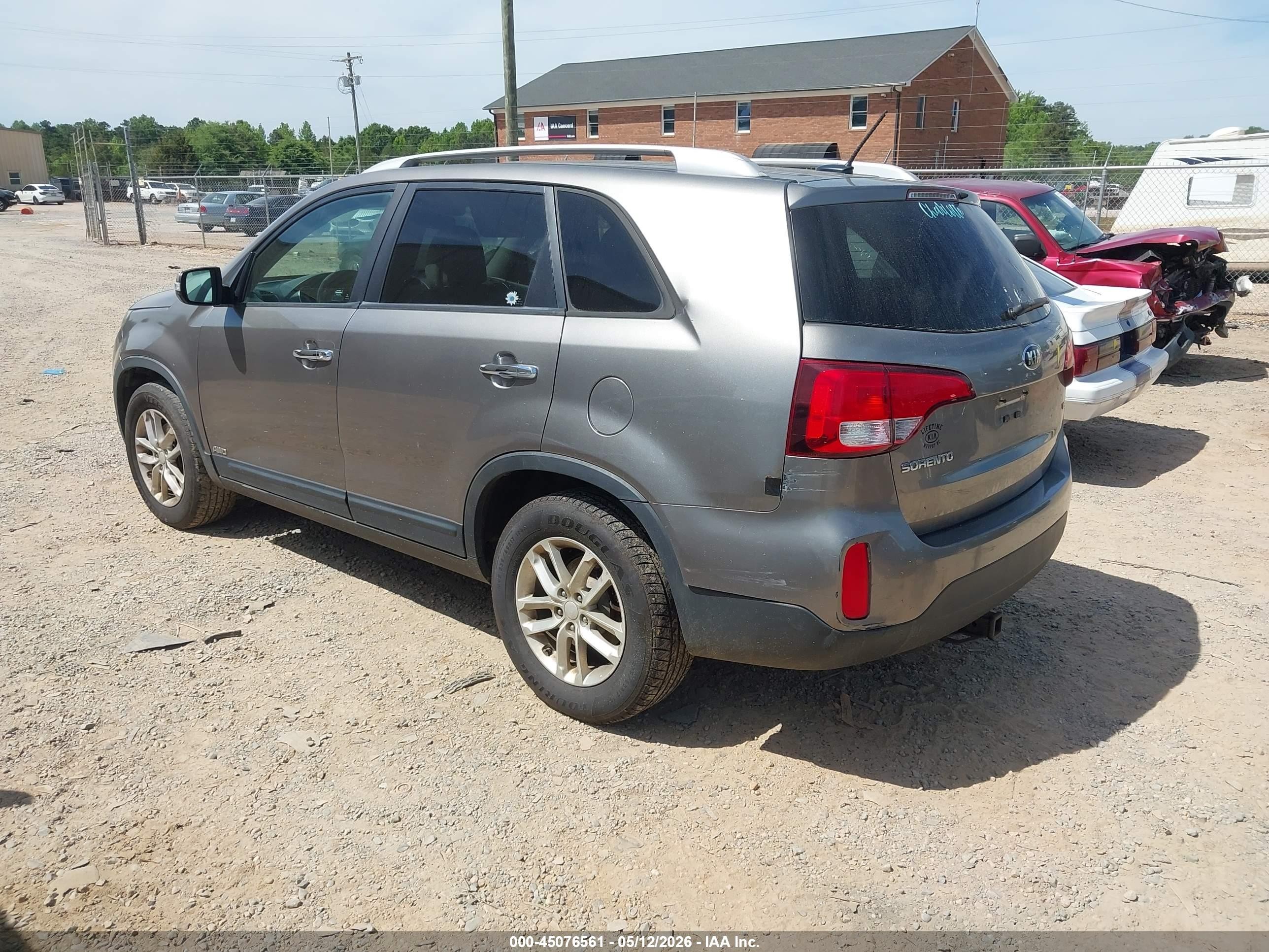 2015 Kia Sorento Lx V6 Gray vin: 5XYKTDA72FG659090