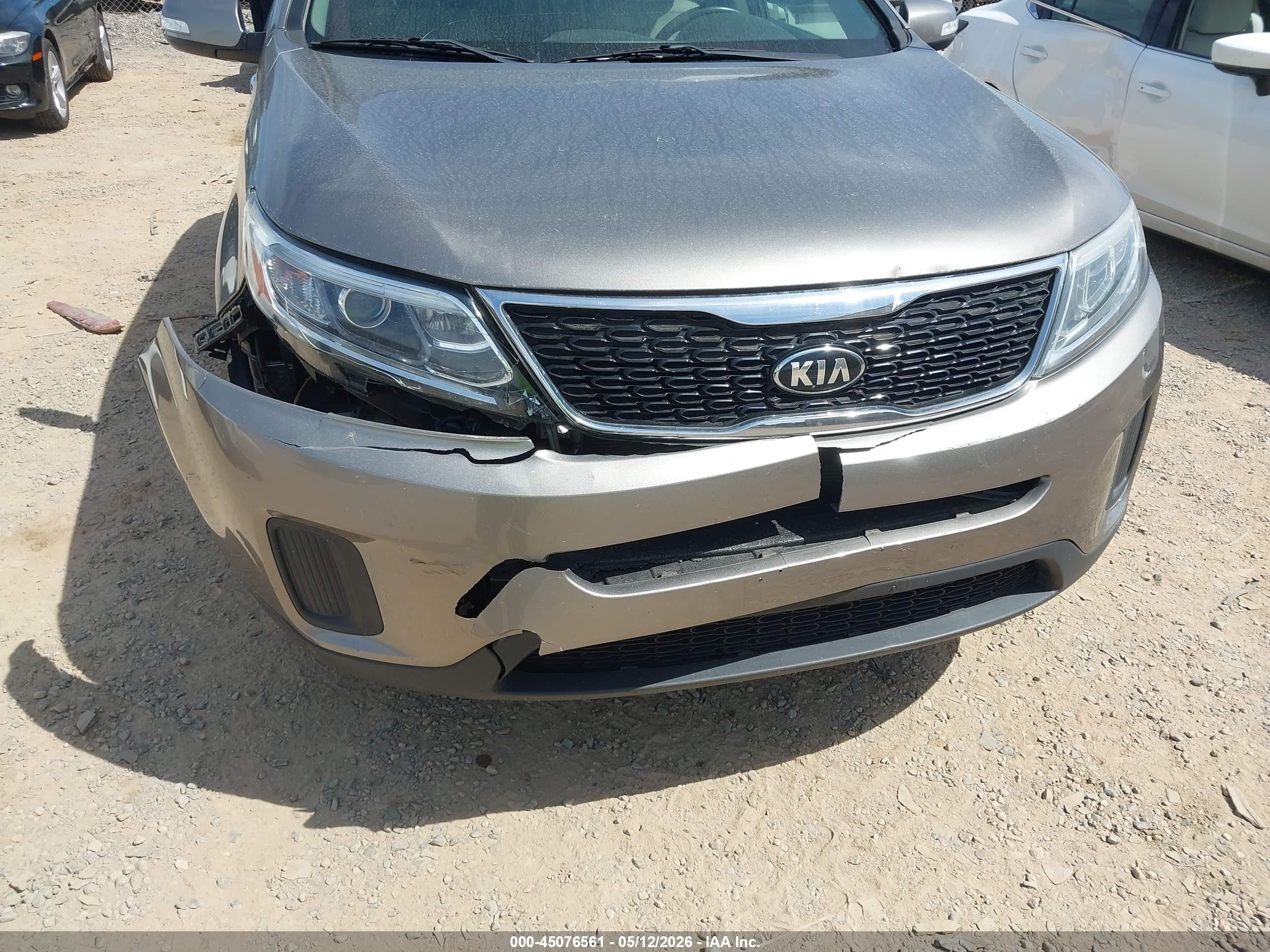 2015 Kia Sorento Lx V6 Gray vin: 5XYKTDA72FG659090