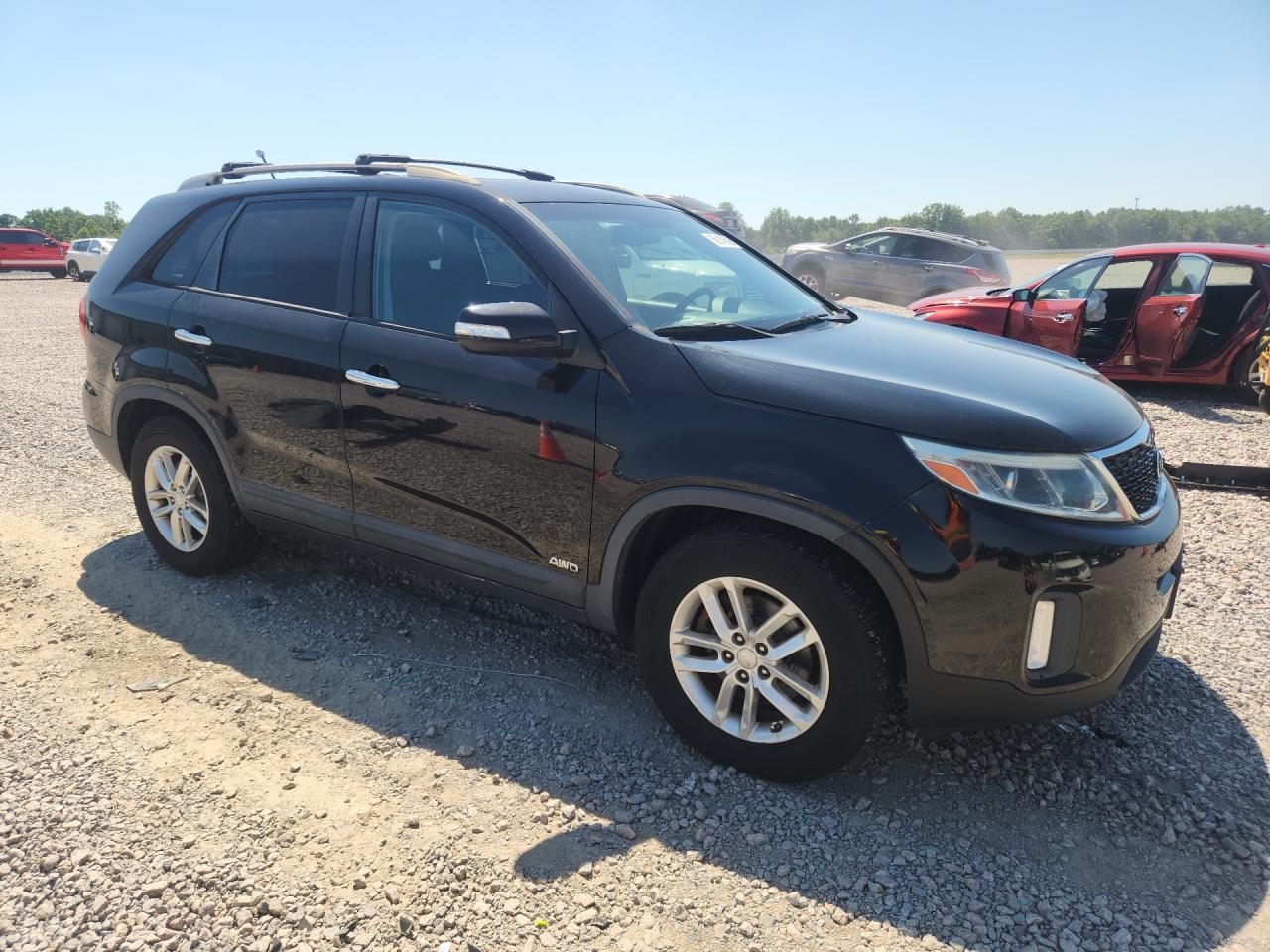 2015 Kia Sorento Lx Черный vin: 5XYKTDA73FG601098