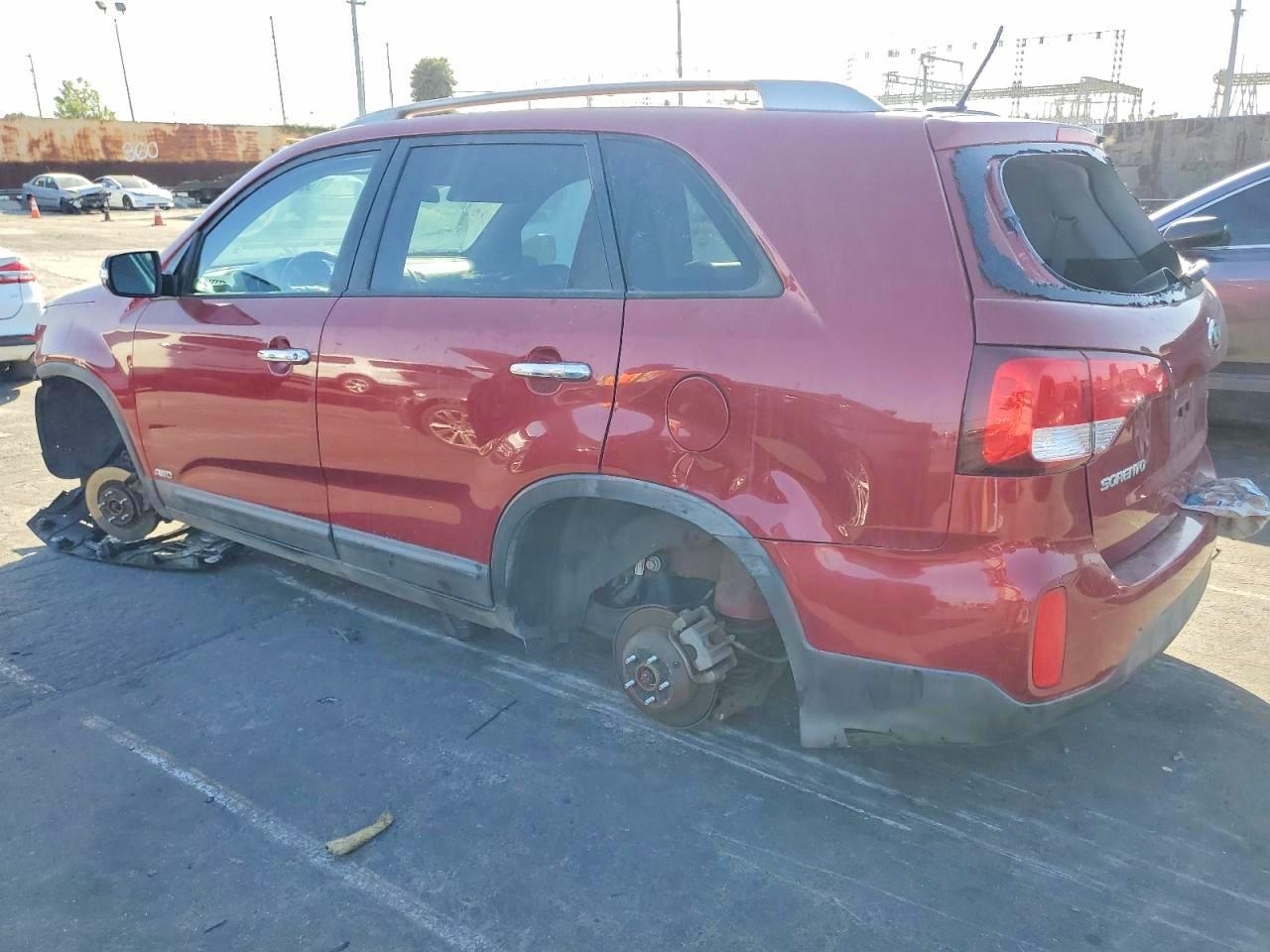 2015 Kia Sorento Lx Burgundy vin: 5XYKTDA73FG651192