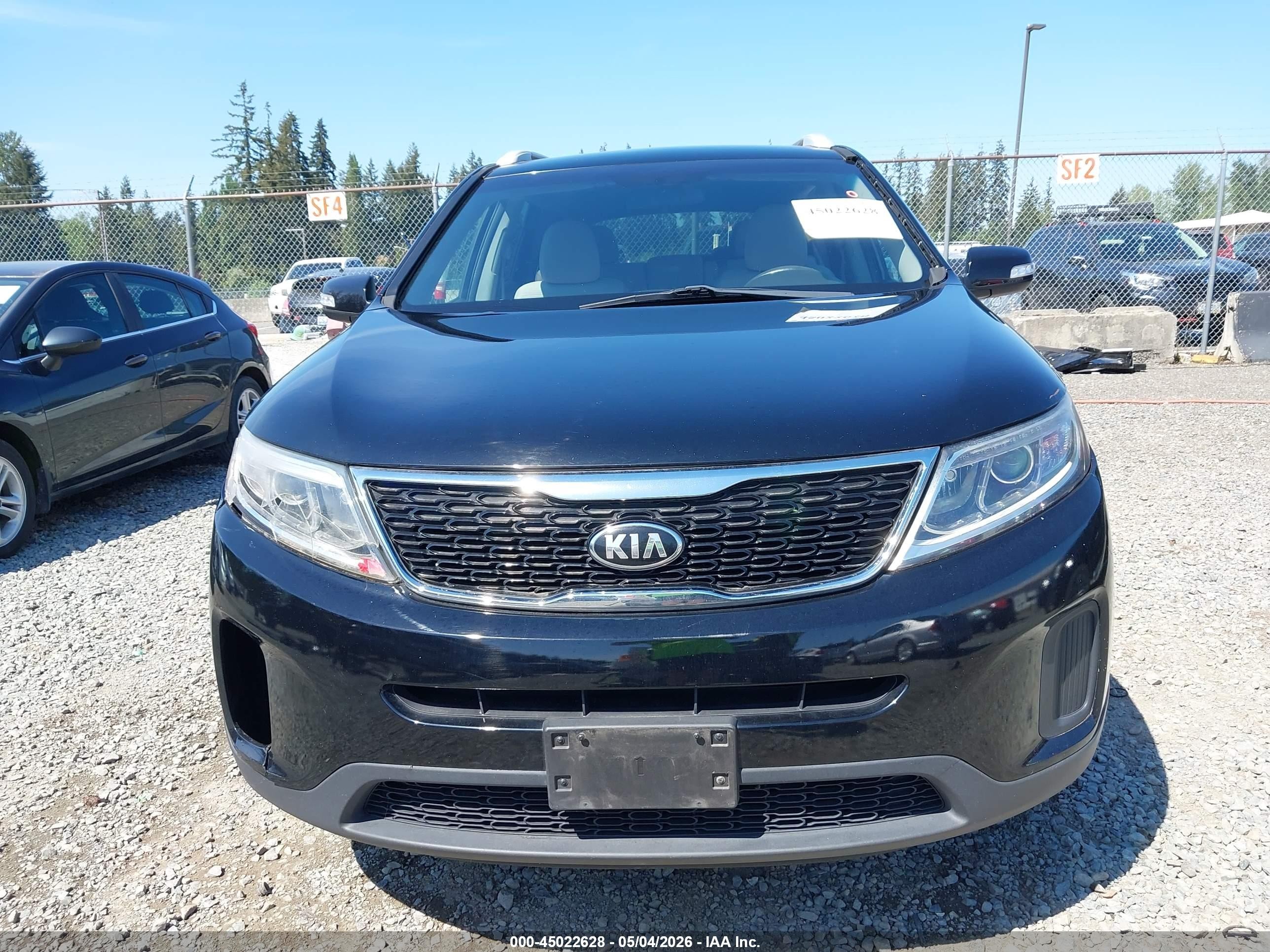 2015 Kia Sorento Lx V6 Black vin: 5XYKTDA74FG601109