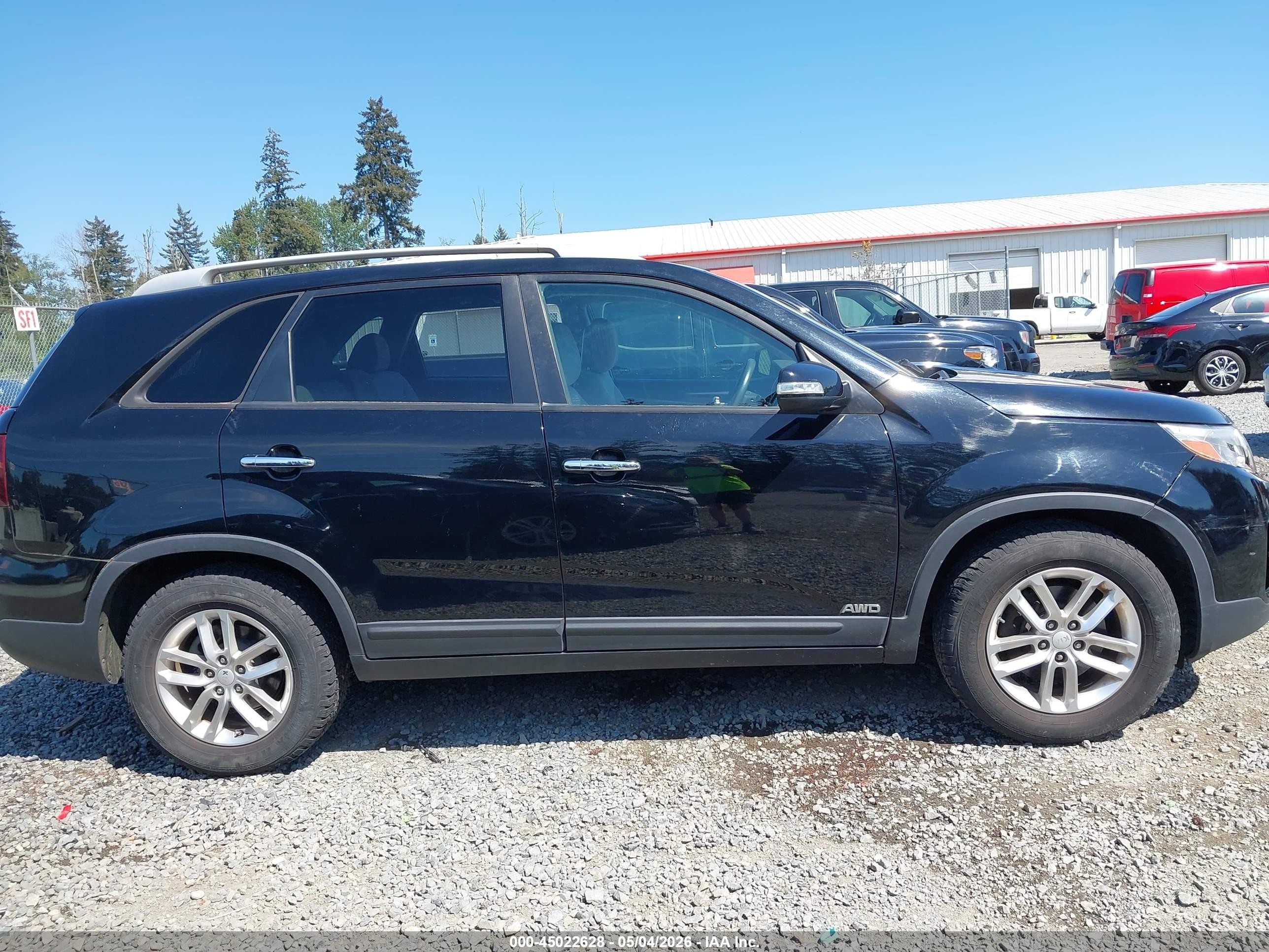 2015 Kia Sorento Lx V6 Black vin: 5XYKTDA74FG601109