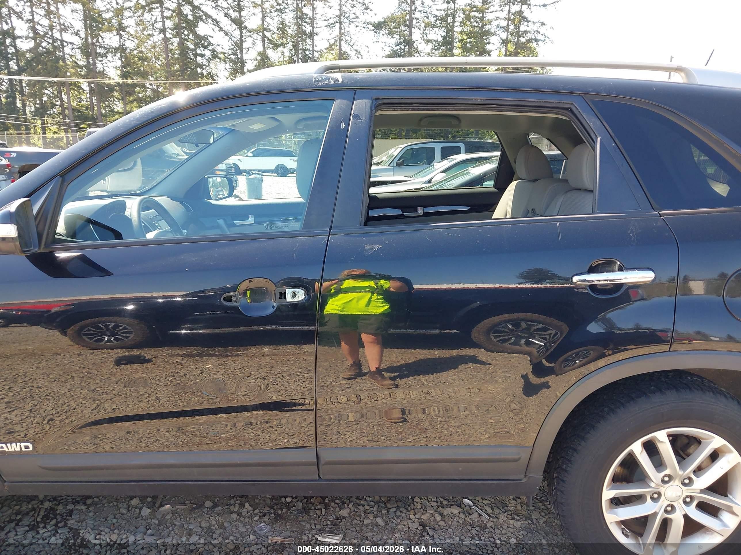 2015 Kia Sorento Lx V6 Black vin: 5XYKTDA74FG601109