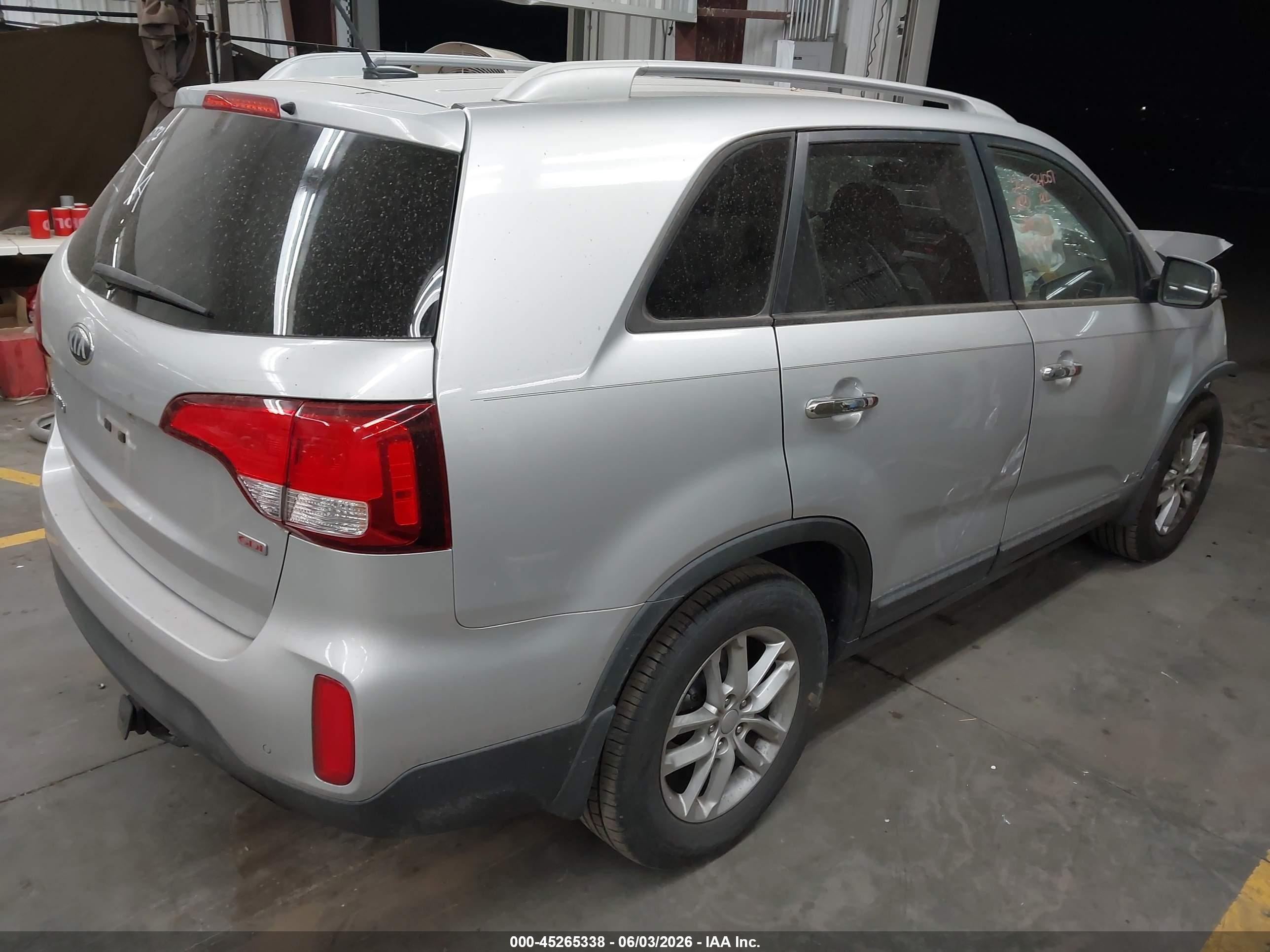 2014 Kia Sorento Lx V6 Gray vin: 5XYKTDA75EG454314