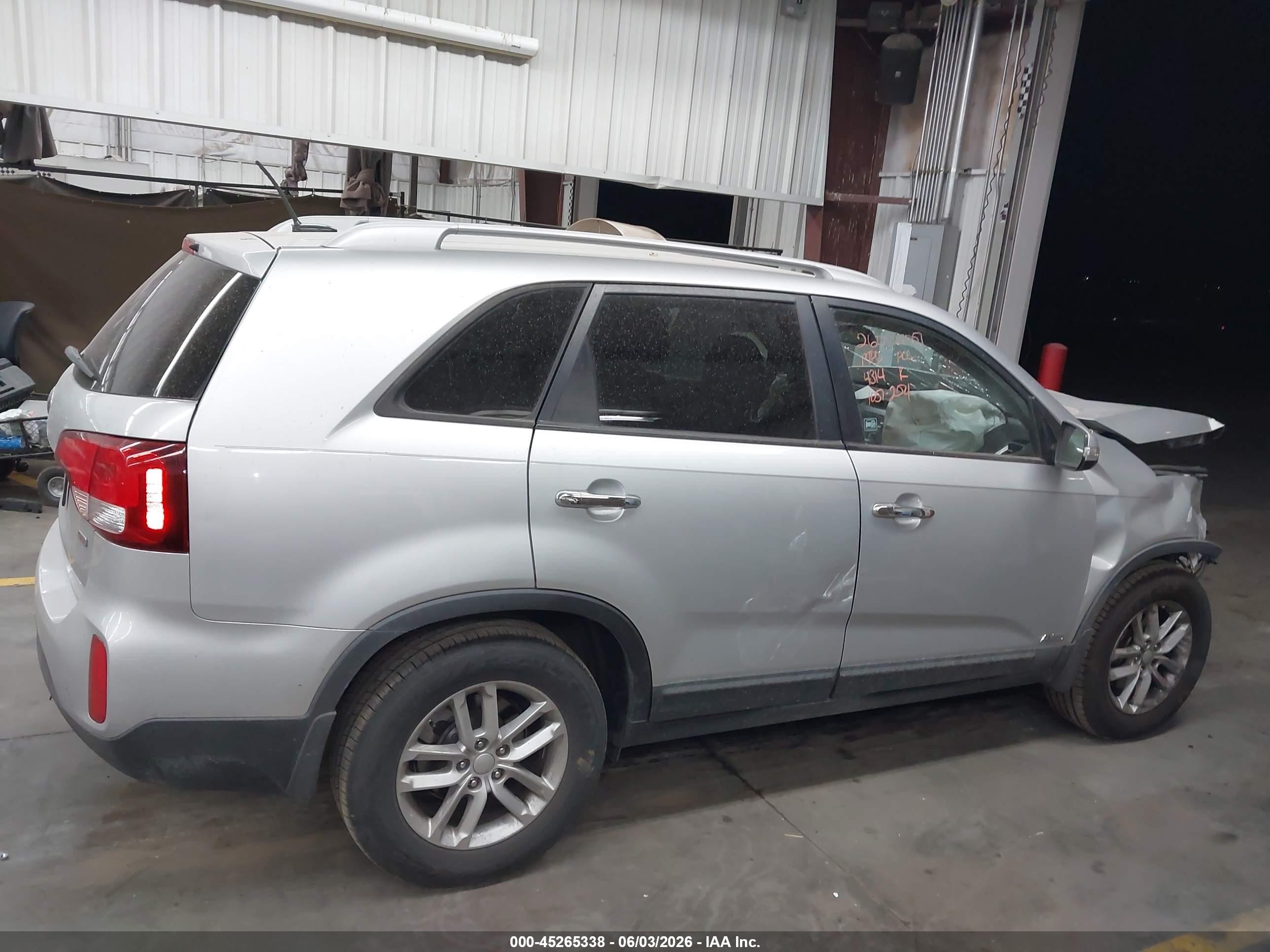 2014 Kia Sorento Lx V6 Gray vin: 5XYKTDA75EG454314