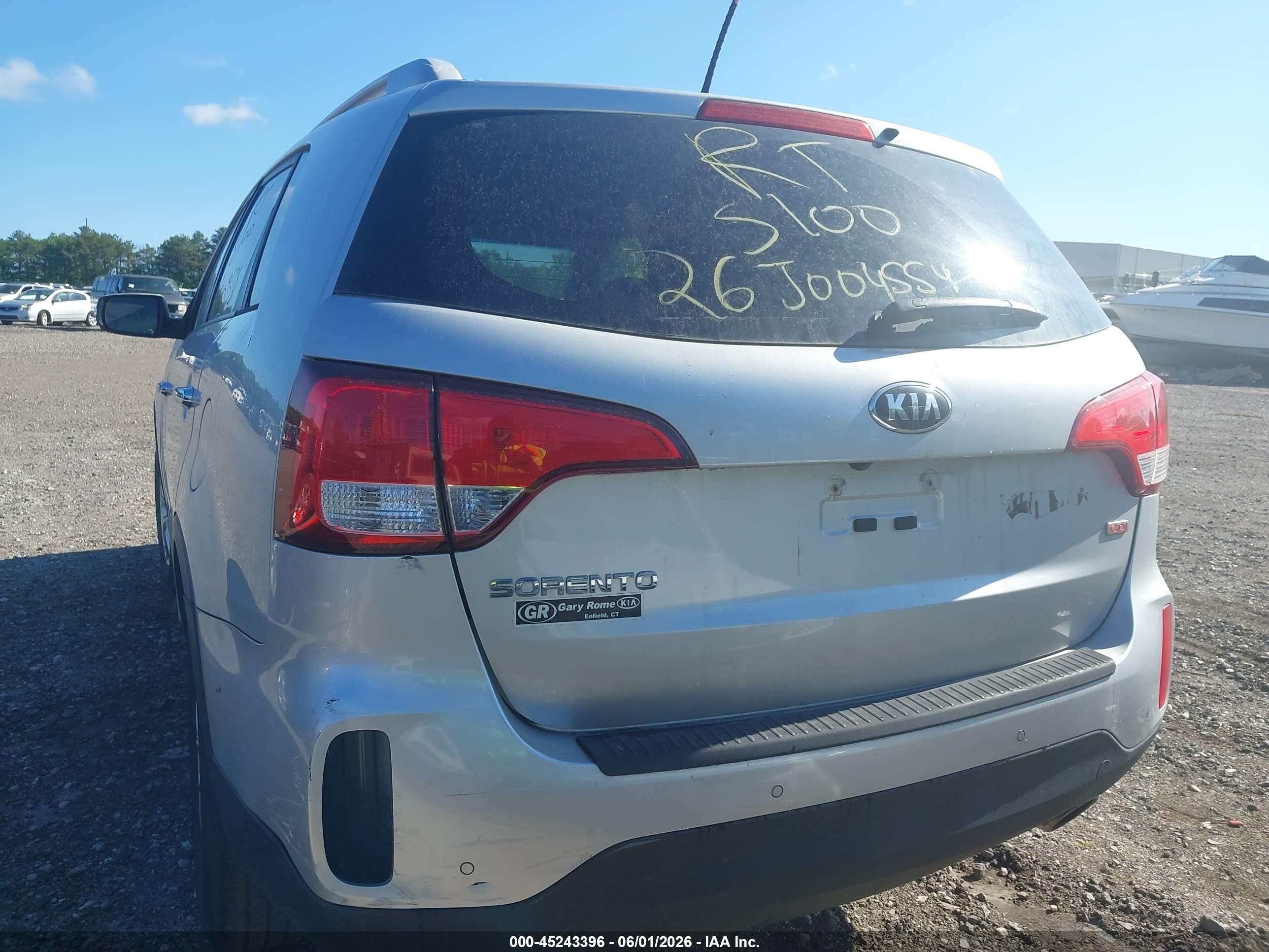 2014 Kia Sorento Lx V6 Серебряный vin: 5XYKTDA76EG535242