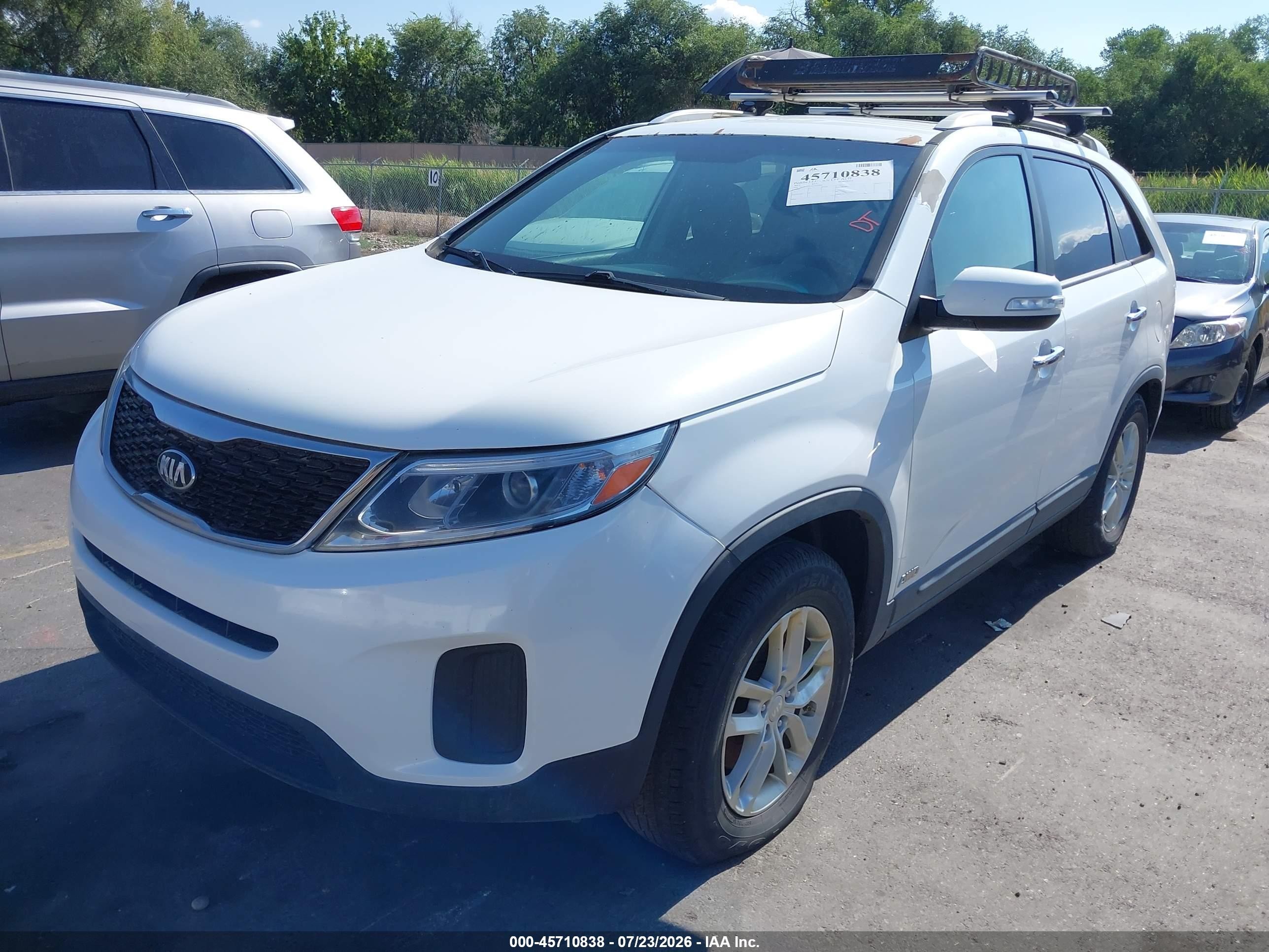 2015 Kia Sorento Lx V6 Белый vin: 5XYKTDA76FG607056