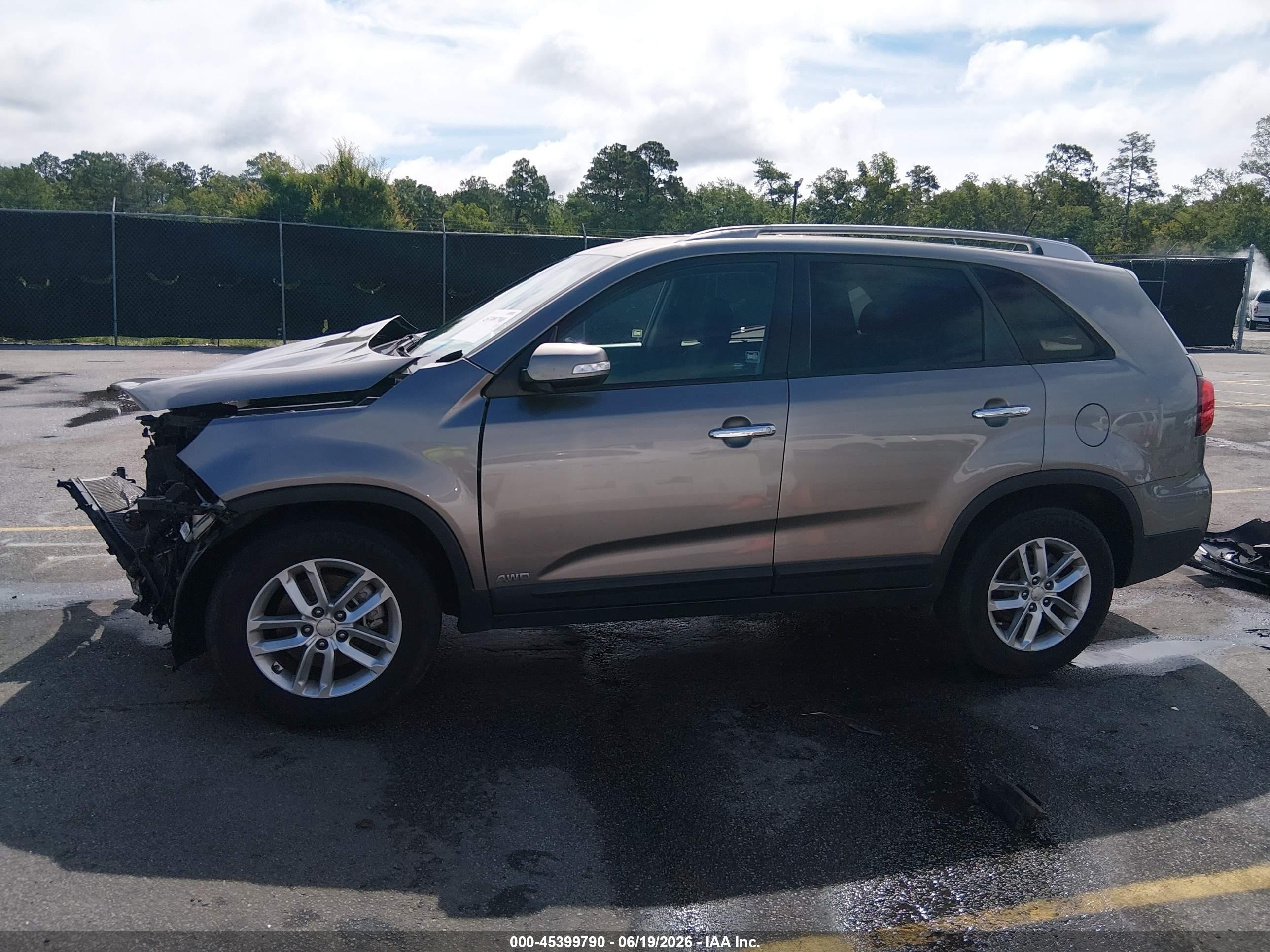2015 Kia Sorento Lx V6 Gray vin: 5XYKTDA77FG590915
