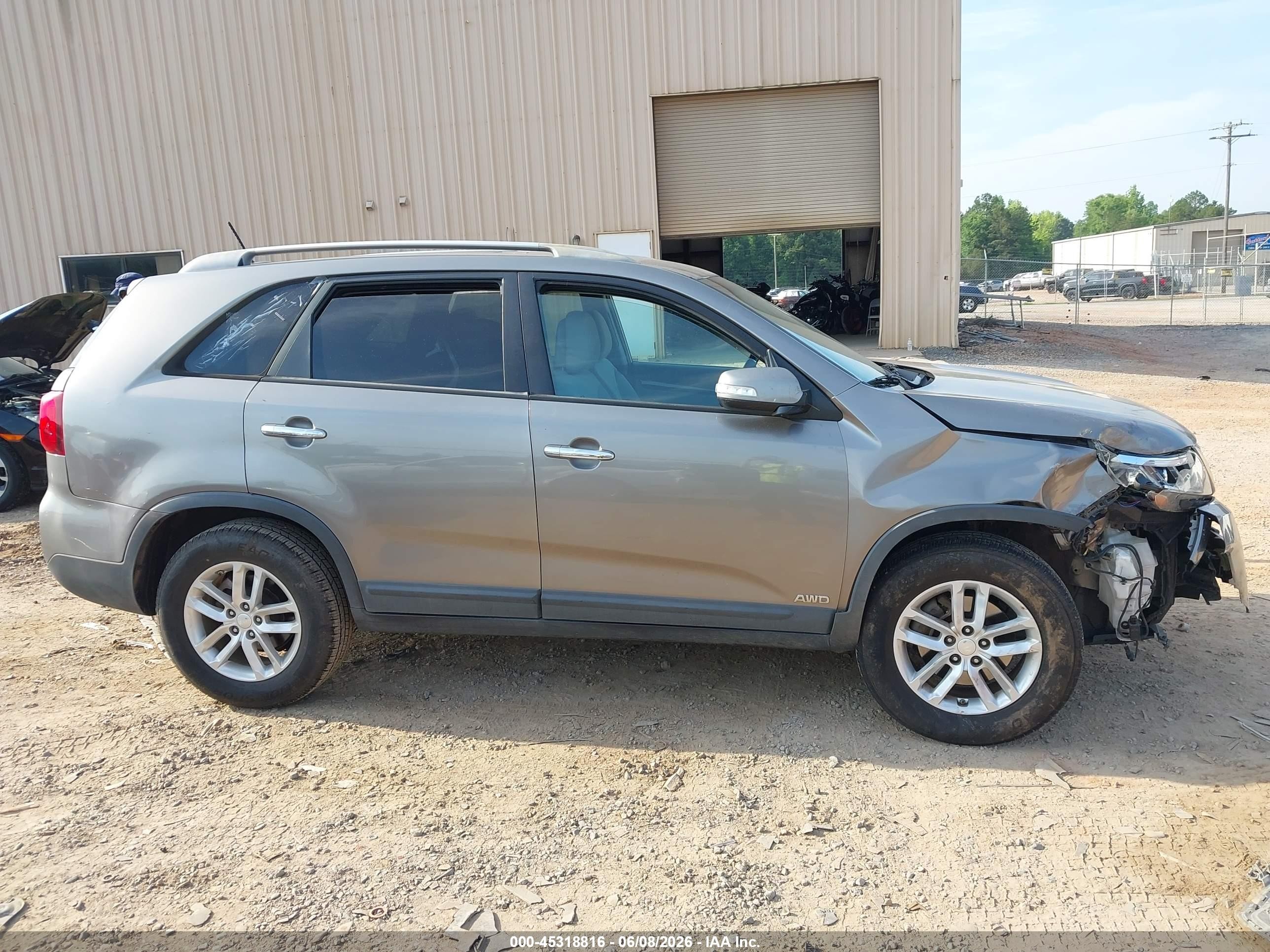 2015 Kia Sorento Lx V6 Gray vin: 5XYKTDA77FG608006