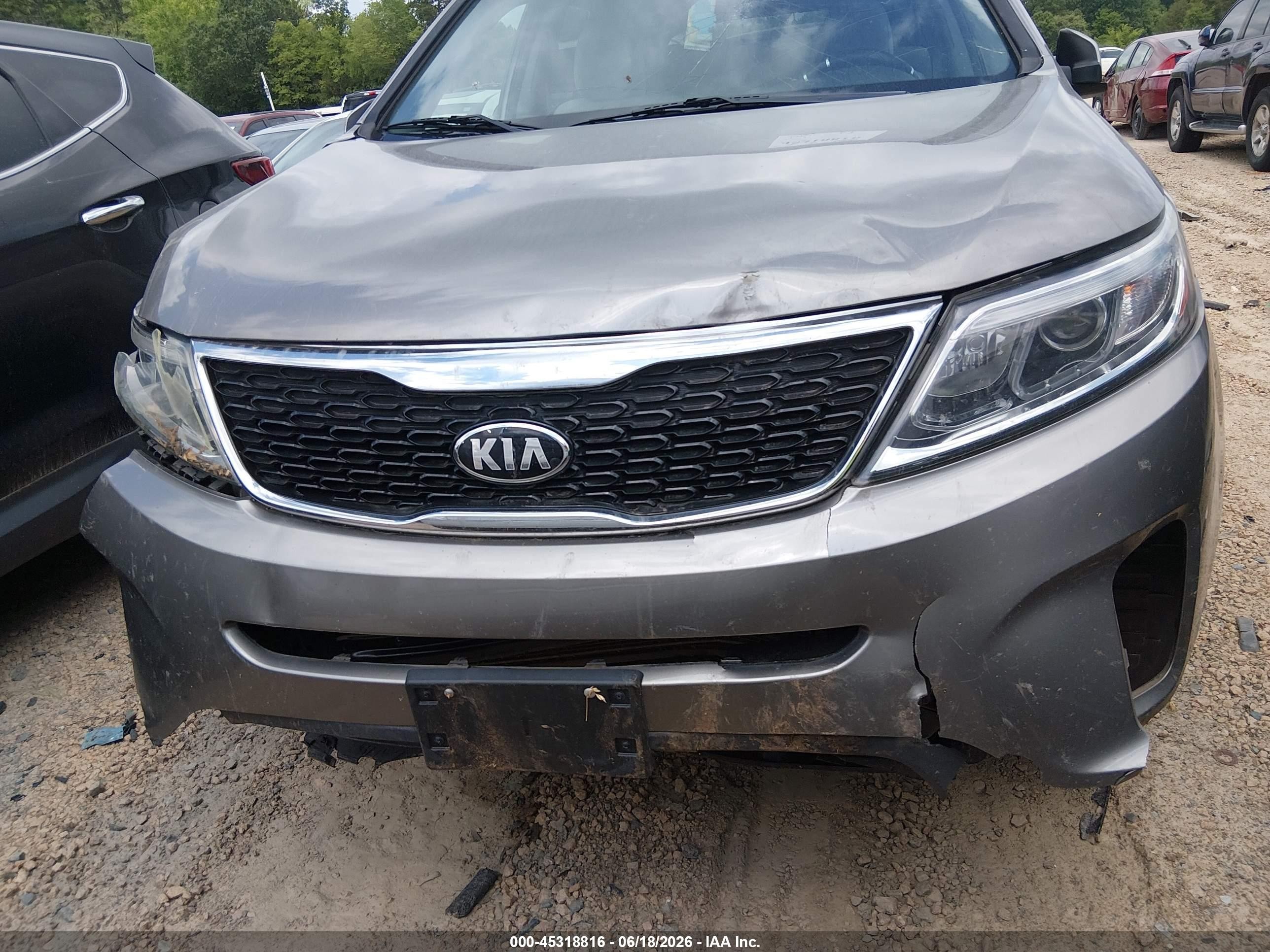 2015 Kia Sorento Lx V6 Gray vin: 5XYKTDA77FG608006