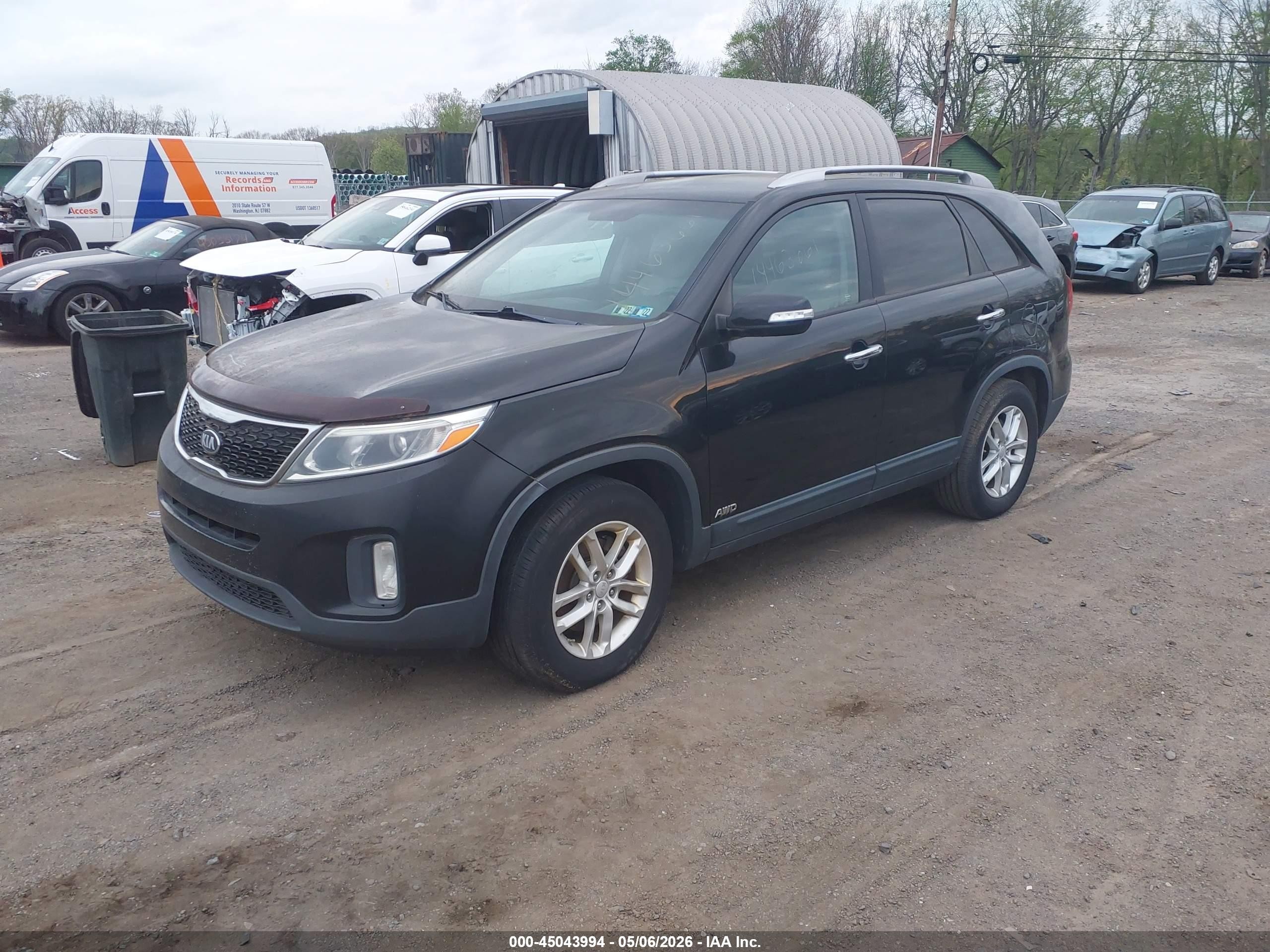 2015 Kia Sorento Lx V6 Темно-бордовый vin: 5XYKTDA77FG611391
