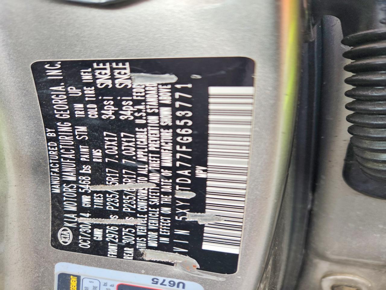 2015 Kia Sorento Lx Серебряный vin: 5XYKTDA77FG653771