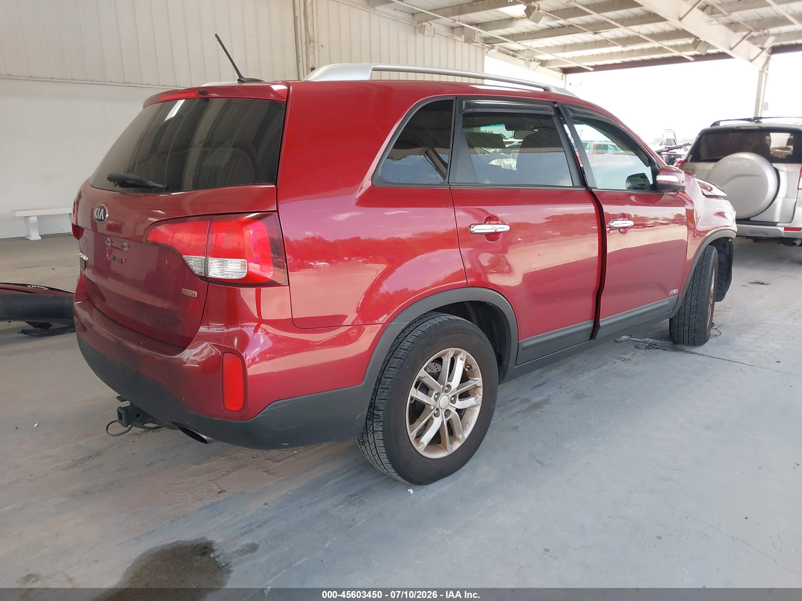 2014 Kia Sorento Lx V6 Красный vin: 5XYKTDA78EG426975