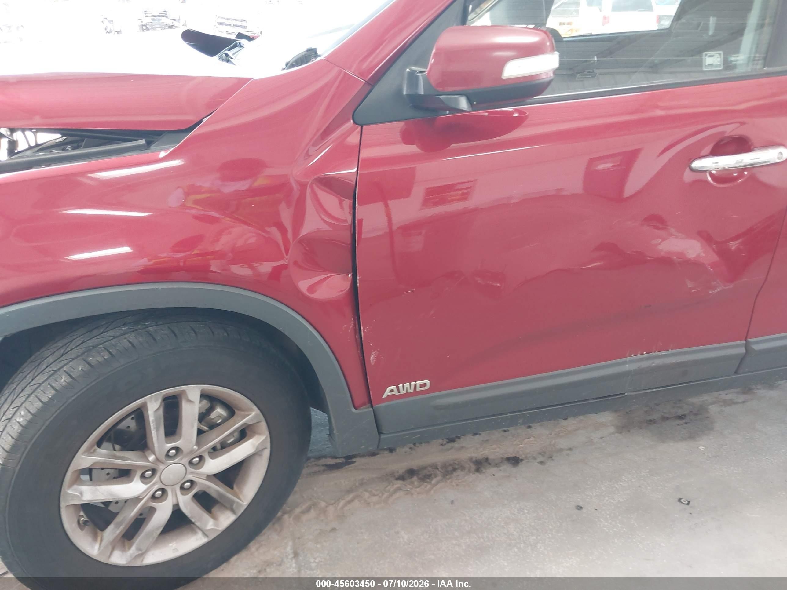 2014 Kia Sorento Lx V6 Красный vin: 5XYKTDA78EG426975