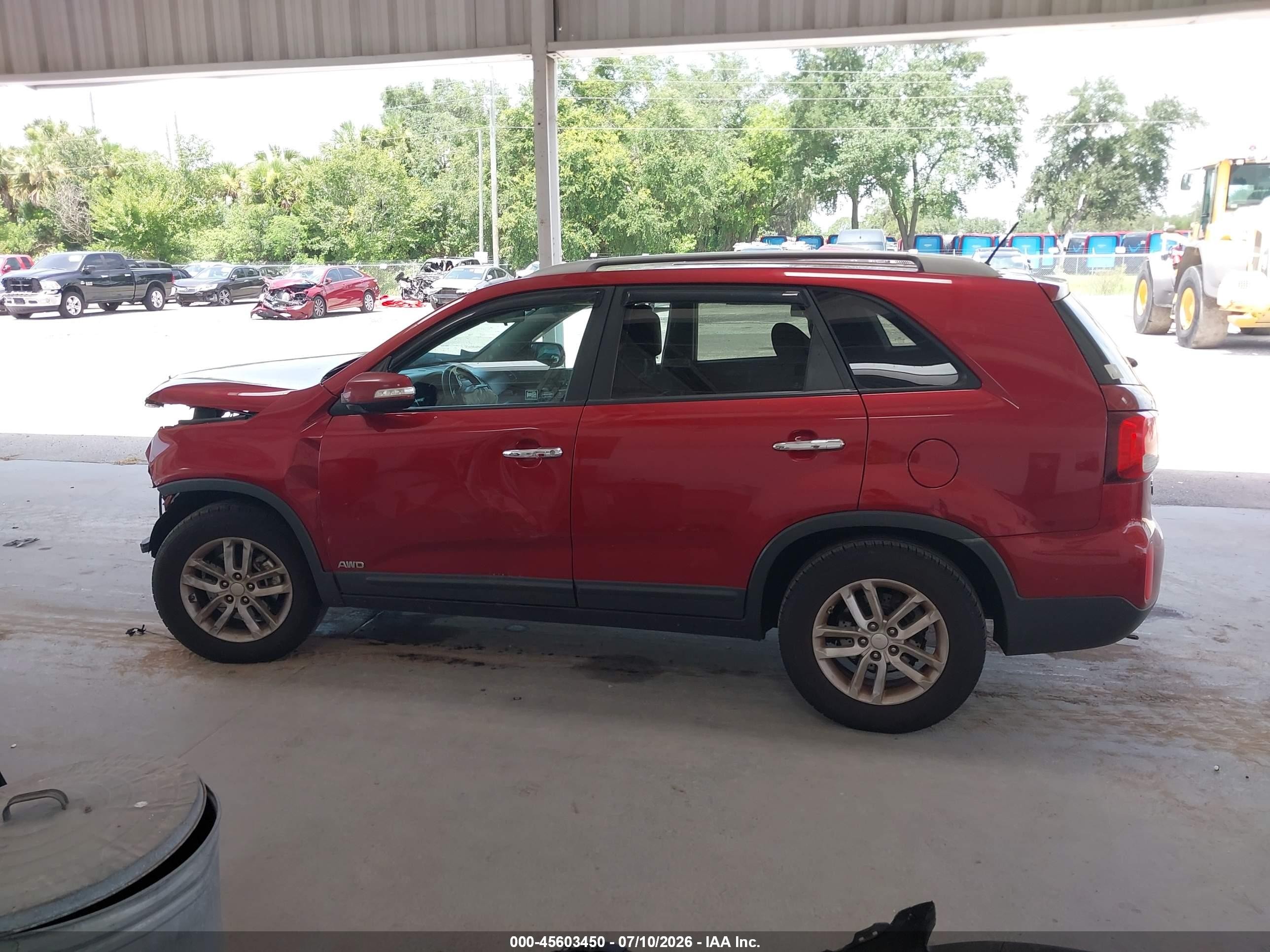 2014 Kia Sorento Lx V6 Красный vin: 5XYKTDA78EG426975