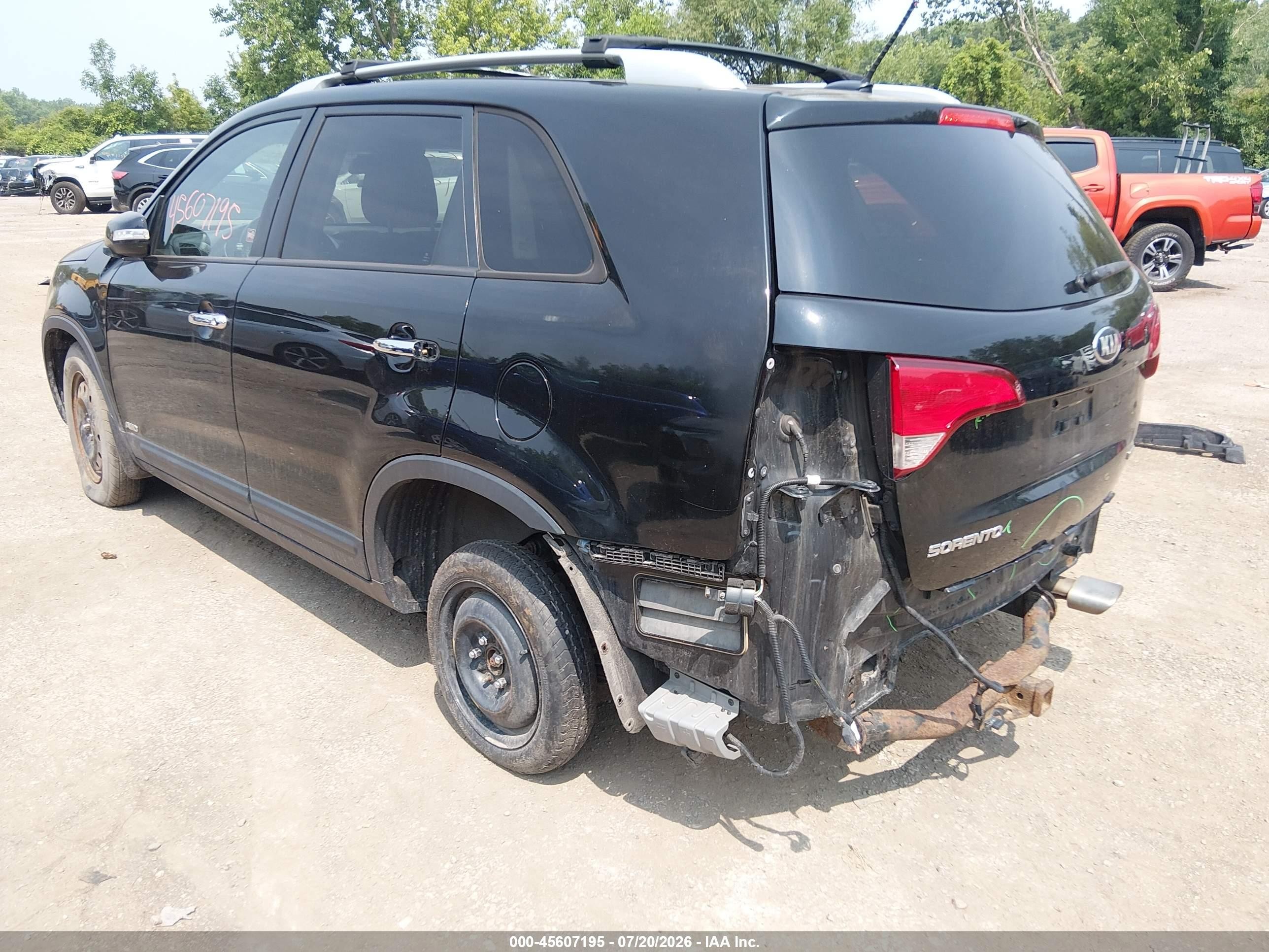 2014 Kia Sorento Lx V6 Black vin: 5XYKTDA78EG509922