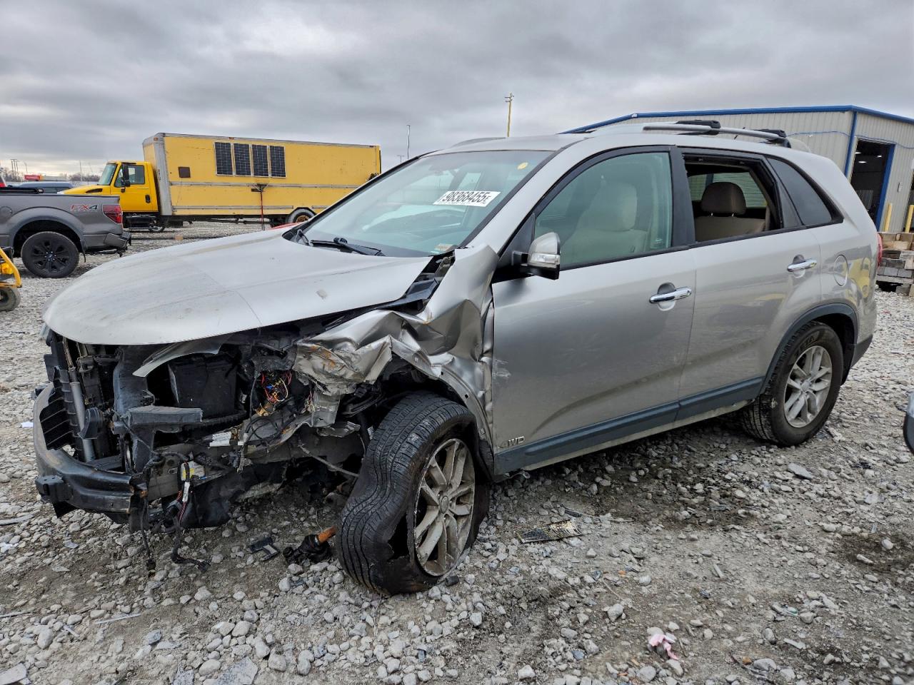 2014 Kia Sorento Lx Серебряный vin: 5XYKTDA78EG542659
