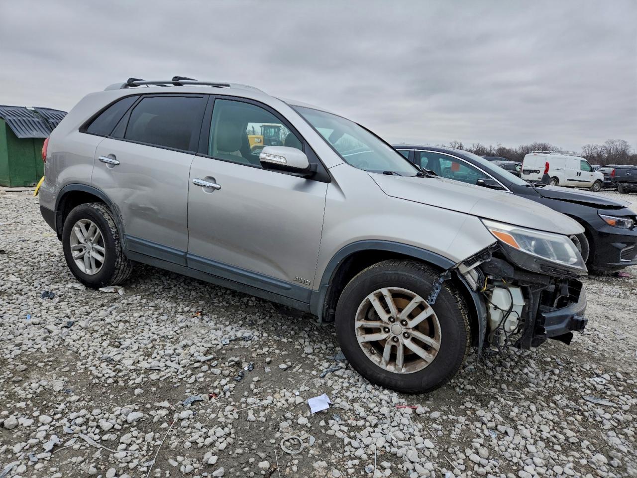 2014 Kia Sorento Lx Серебряный vin: 5XYKTDA78EG542659