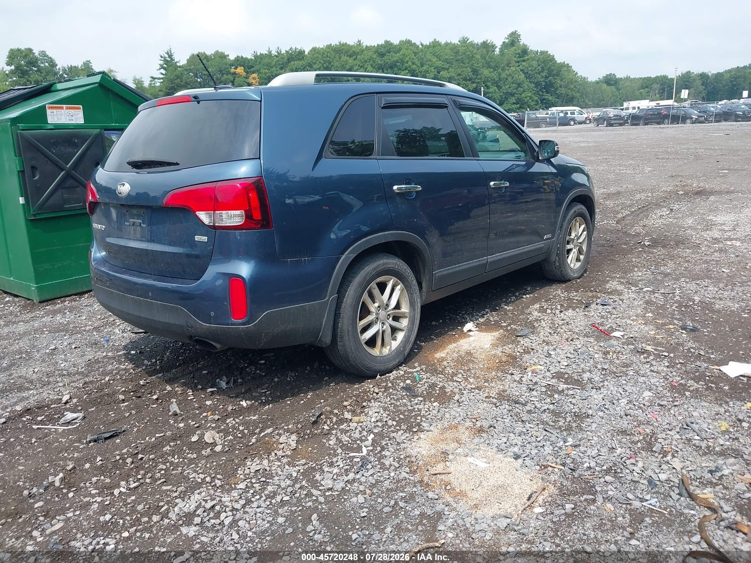 2015 Kia Sorento Lx V6 Blue vin: 5XYKTDA78FG579809