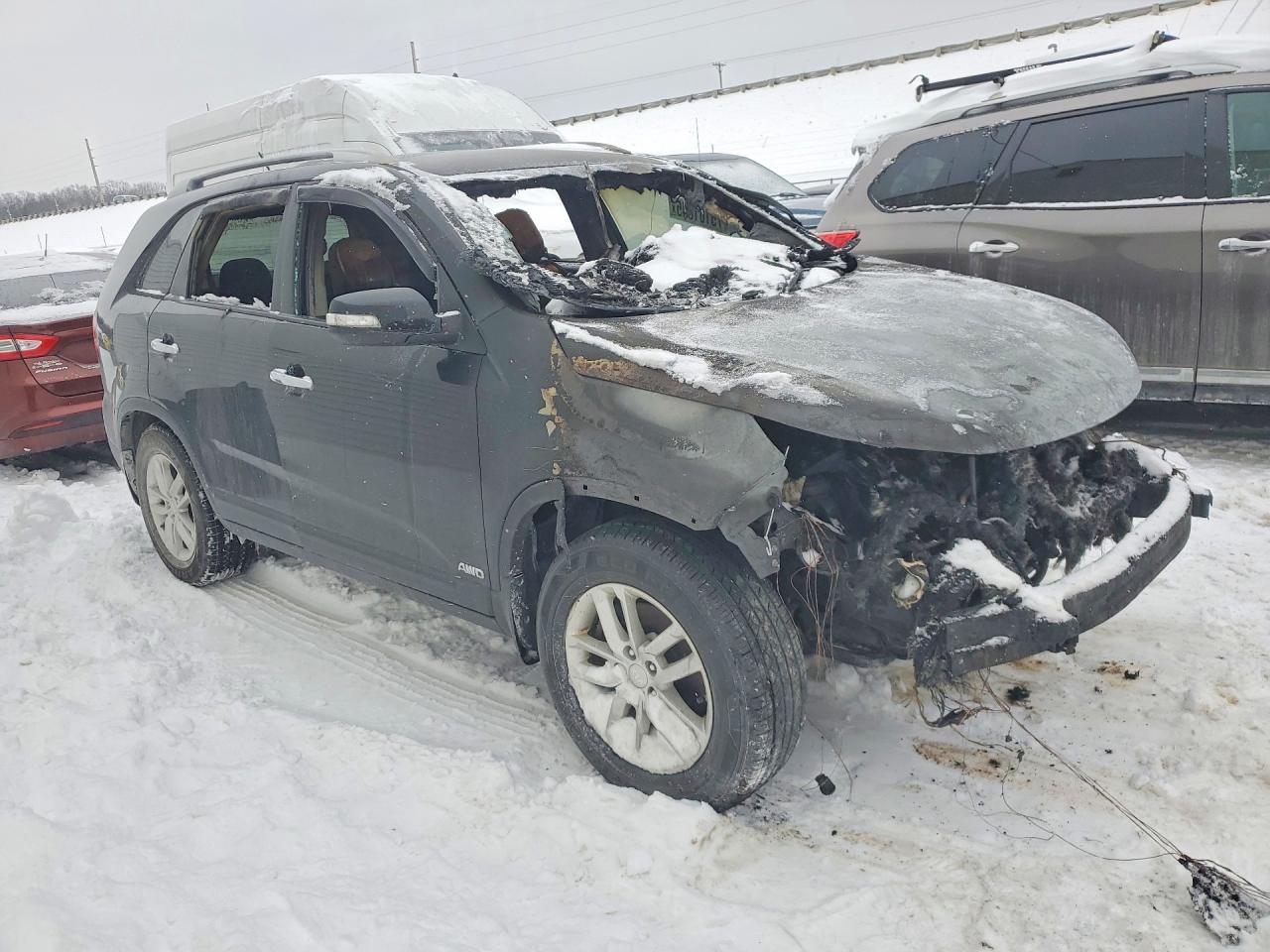 2015 Kia Sorento Lx Black vin: 5XYKTDA78FG624831