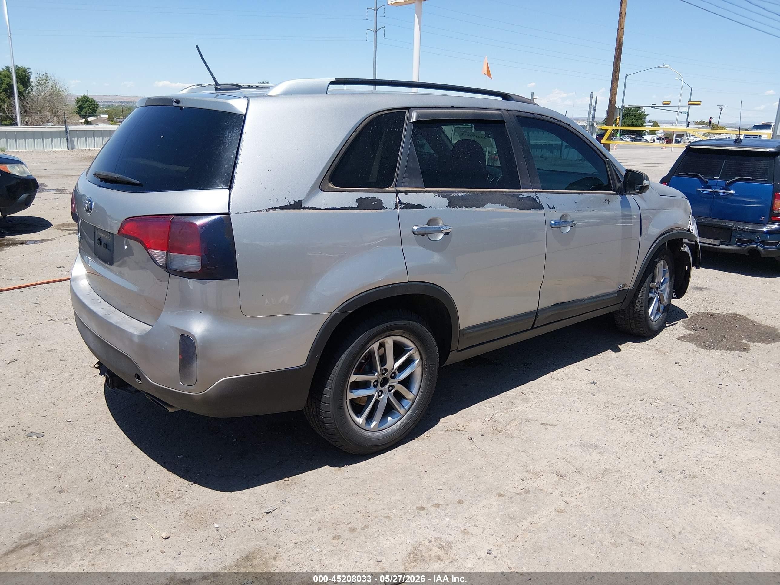 2015 Kia Sorento Lx V6 Silver vin: 5XYKTDA78FG649874