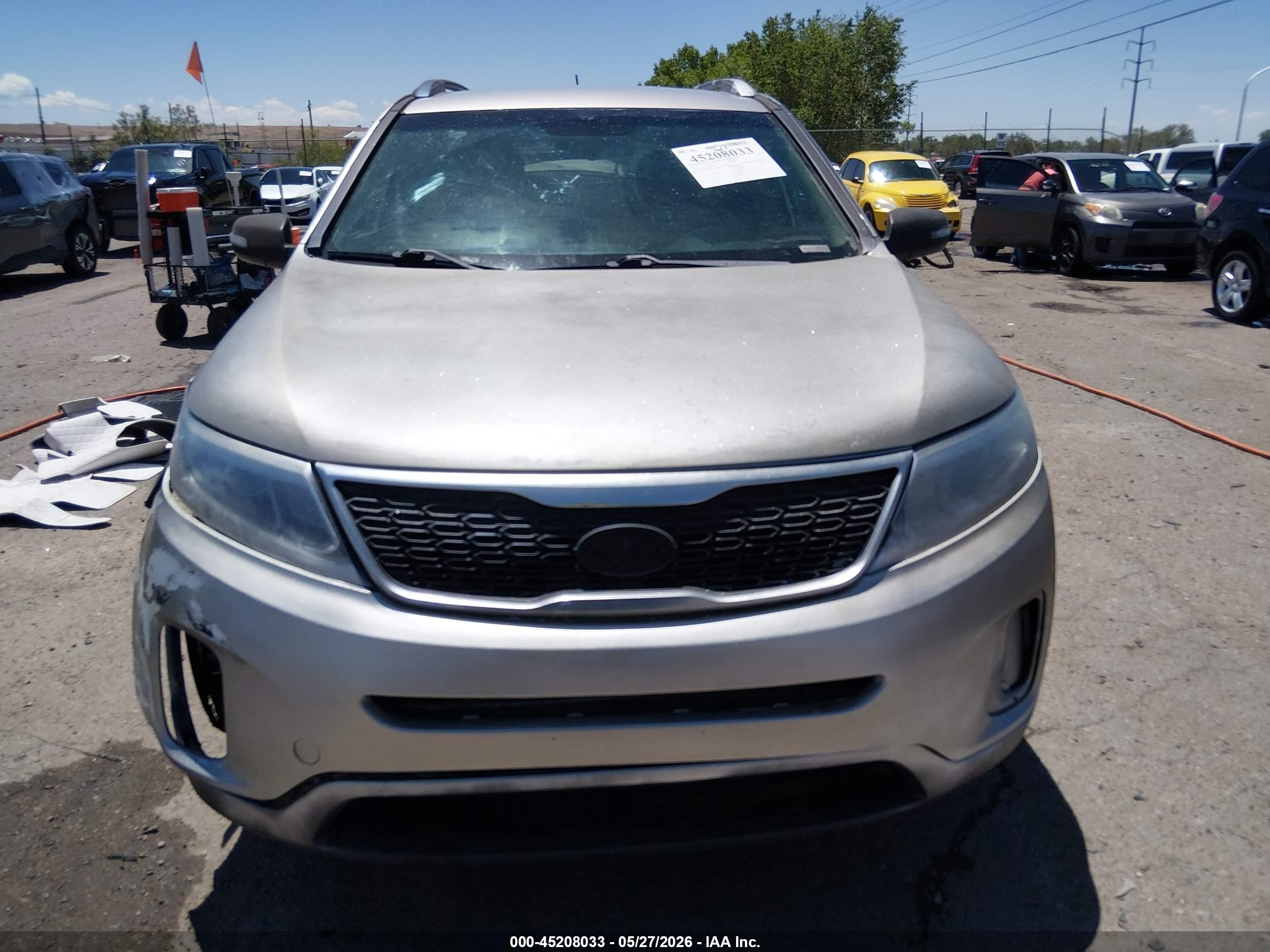 2015 Kia Sorento Lx V6 Silver vin: 5XYKTDA78FG649874