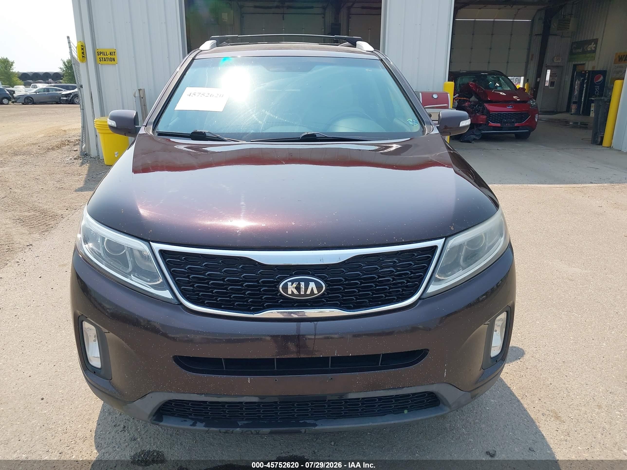 2014 Kia Sorento Lx V6 Purple vin: 5XYKTDA79EG462139